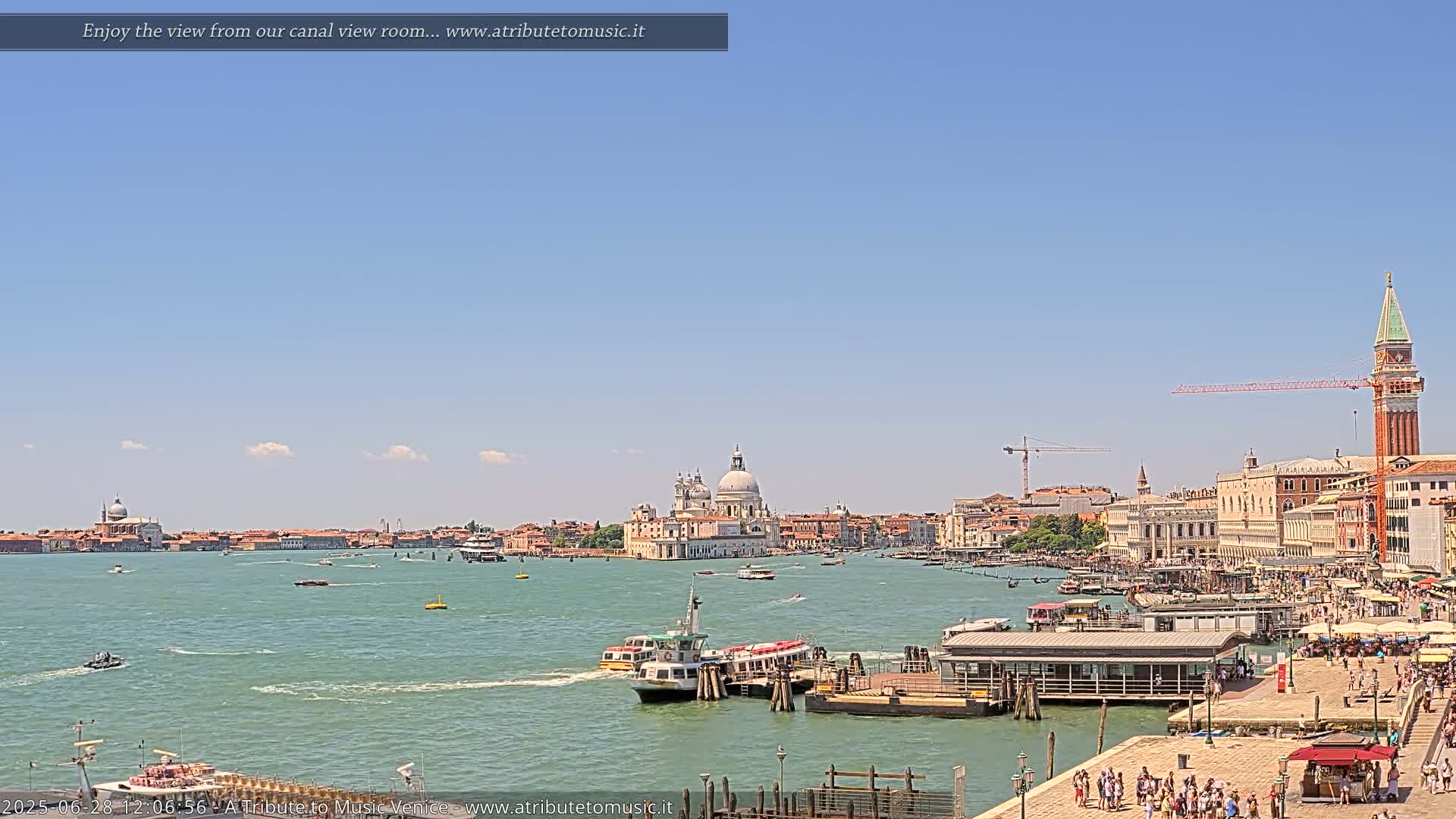 Venice City Live Cam from St. Mark's Basin - Venice, Veneto, Italy
