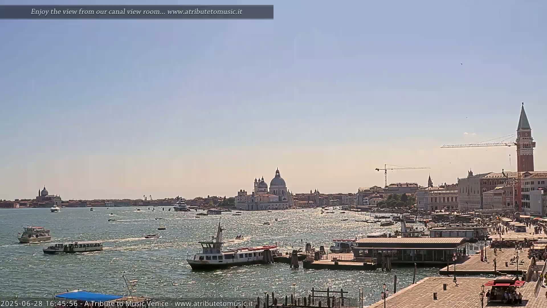 Venice City Live Cam from St. Mark's Basin - Venice, Veneto, Italy