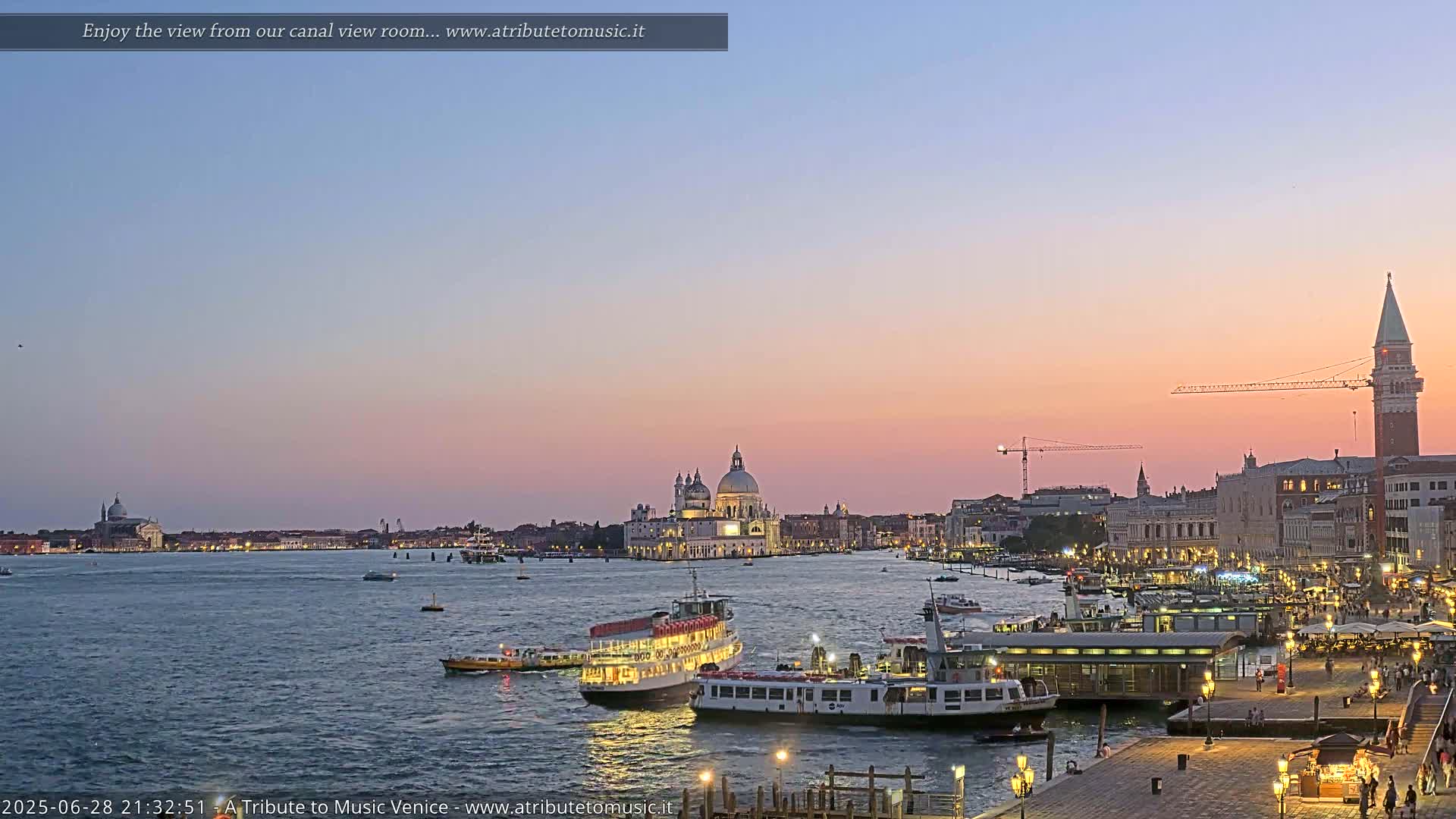 Venice City Live Cam from St. Mark's Basin - Venice, Veneto, Italy