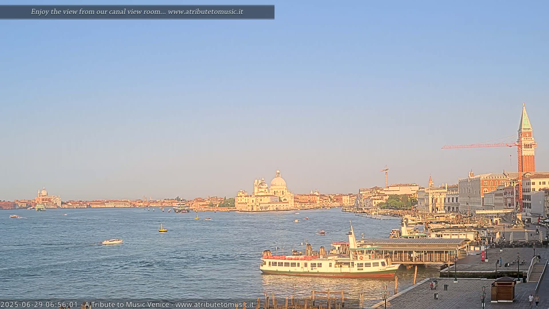 Venice City Live Cam from St. Mark's Basin - Venice, Veneto, Italy