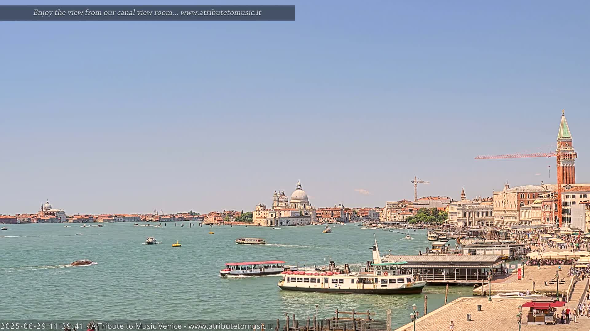 Venice City Live Cam from St. Mark's Basin - Venice, Veneto, Italy