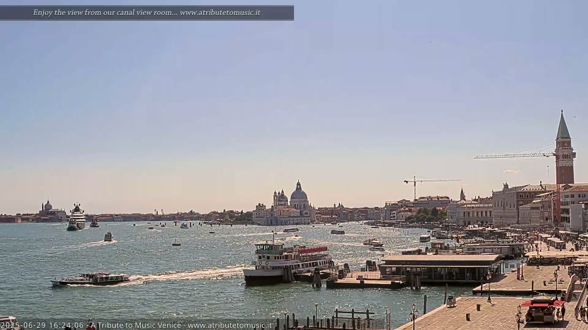 Venice City Live Cam from St. Mark's Basin - Venice, Veneto, Italy