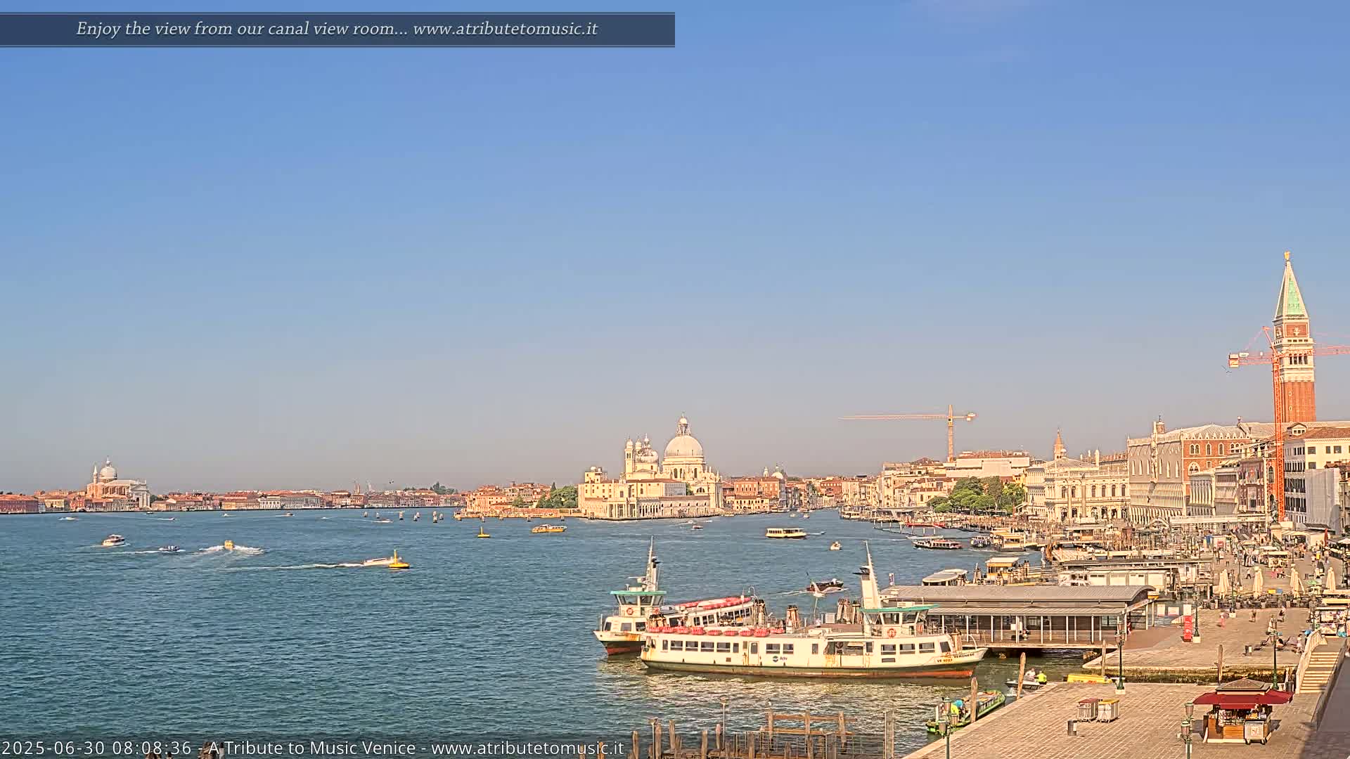 Venice City Live Cam from St. Mark's Basin - Venice, Veneto, Italy
