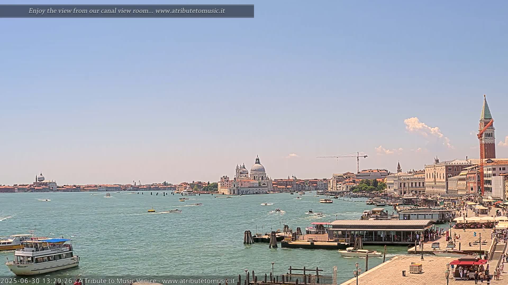 Venice City Live Cam from St. Mark's Basin - Venice, Veneto, Italy
