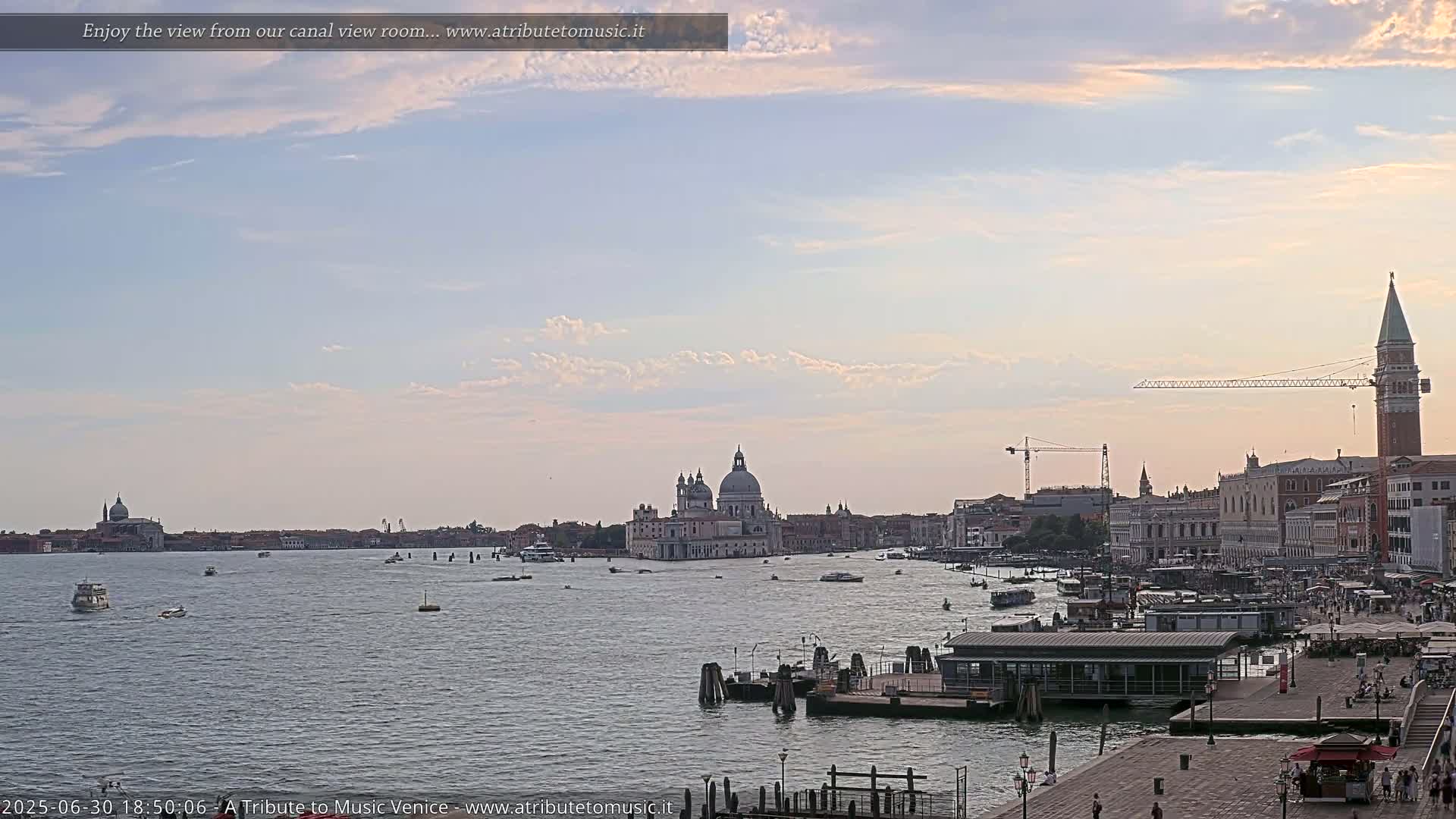 Venice City Live Cam from St. Mark's Basin - Venice, Veneto, Italy