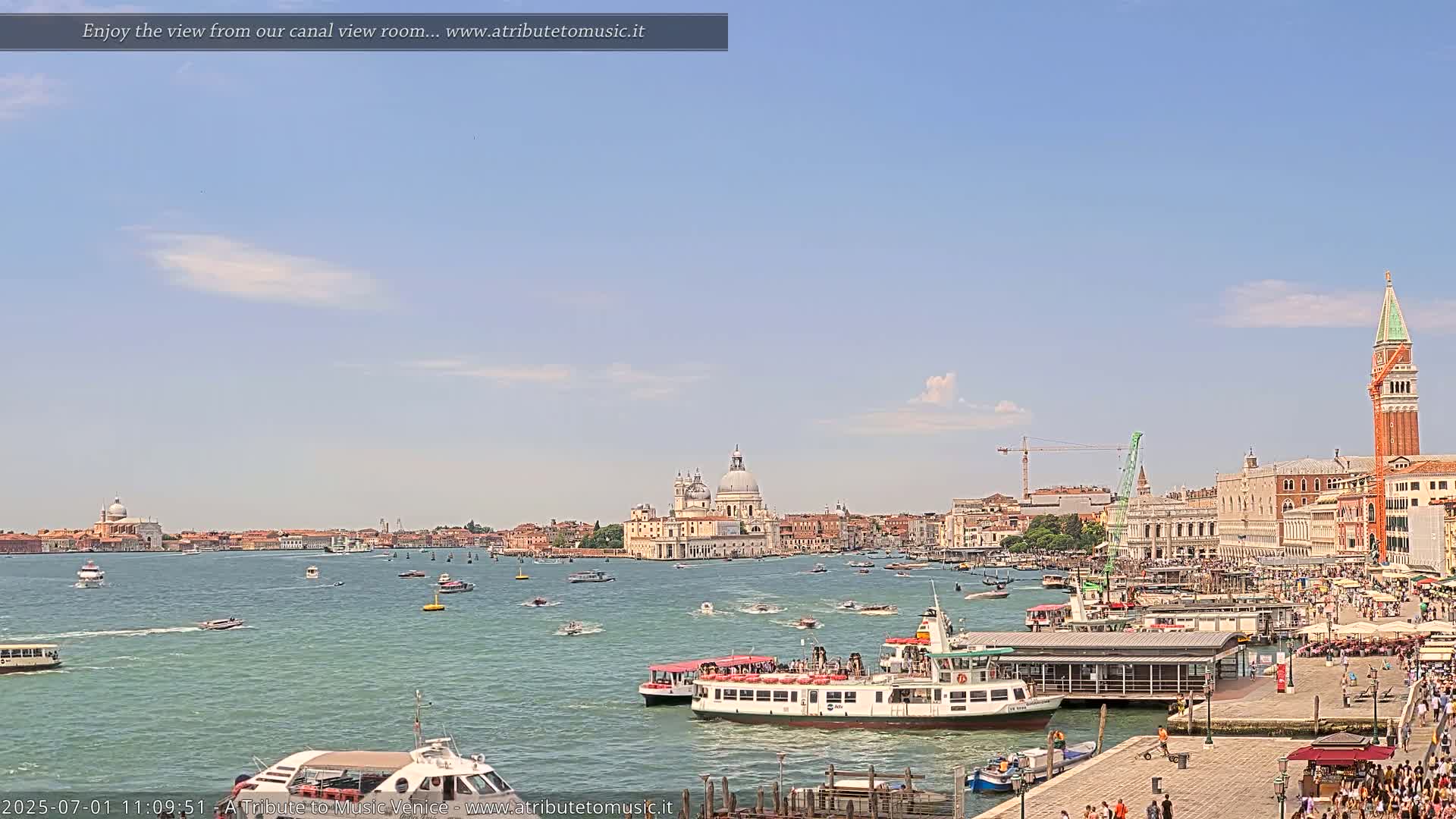Venice City Live Cam from St. Mark's Basin - Venice, Veneto, Italy