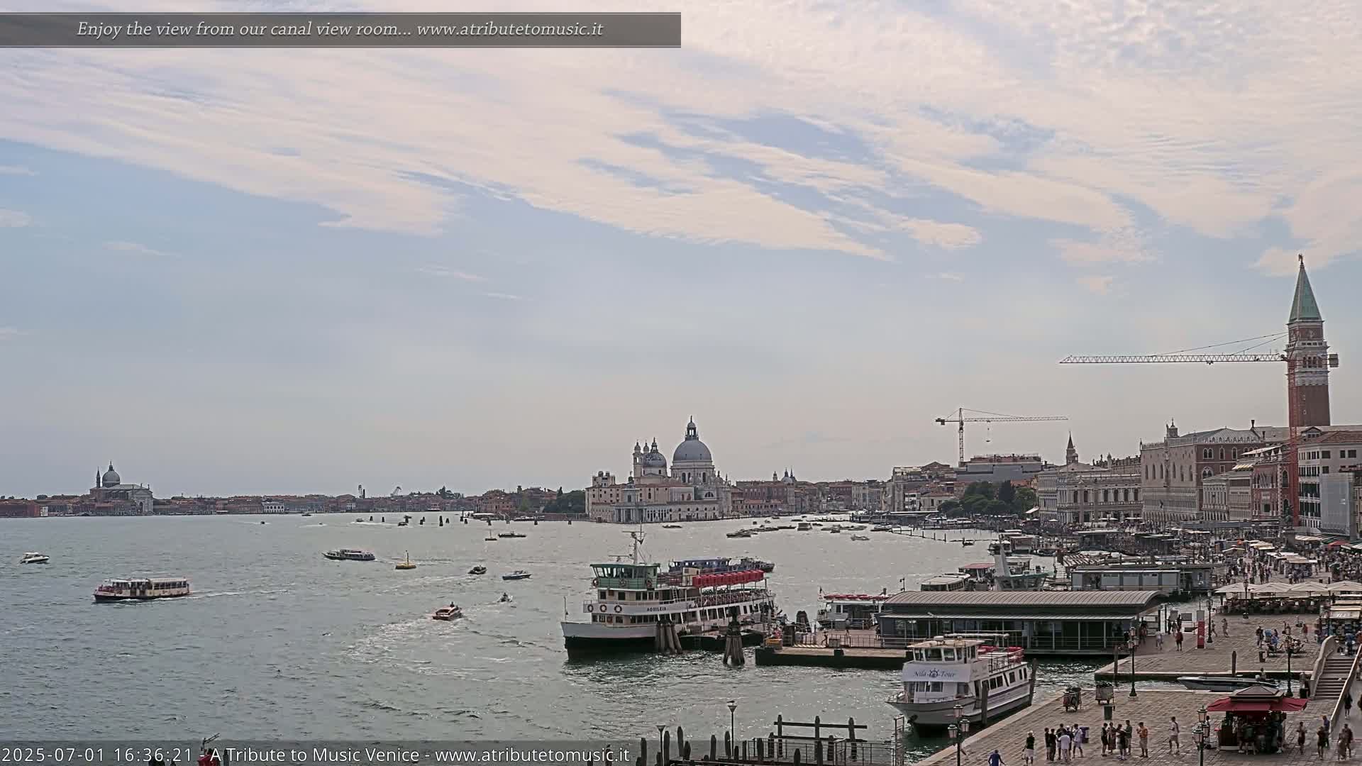 Venice City Live Cam from St. Mark's Basin - Venice, Veneto, Italy