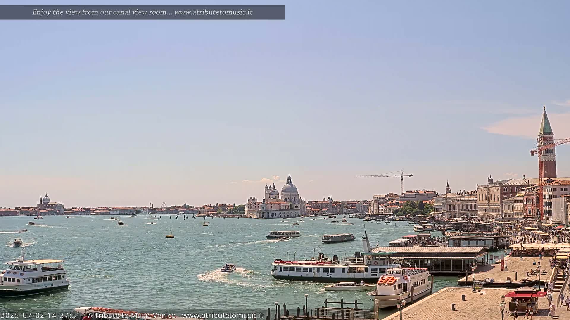 Venice City Live Cam from St. Mark's Basin - Venice, Veneto, Italy