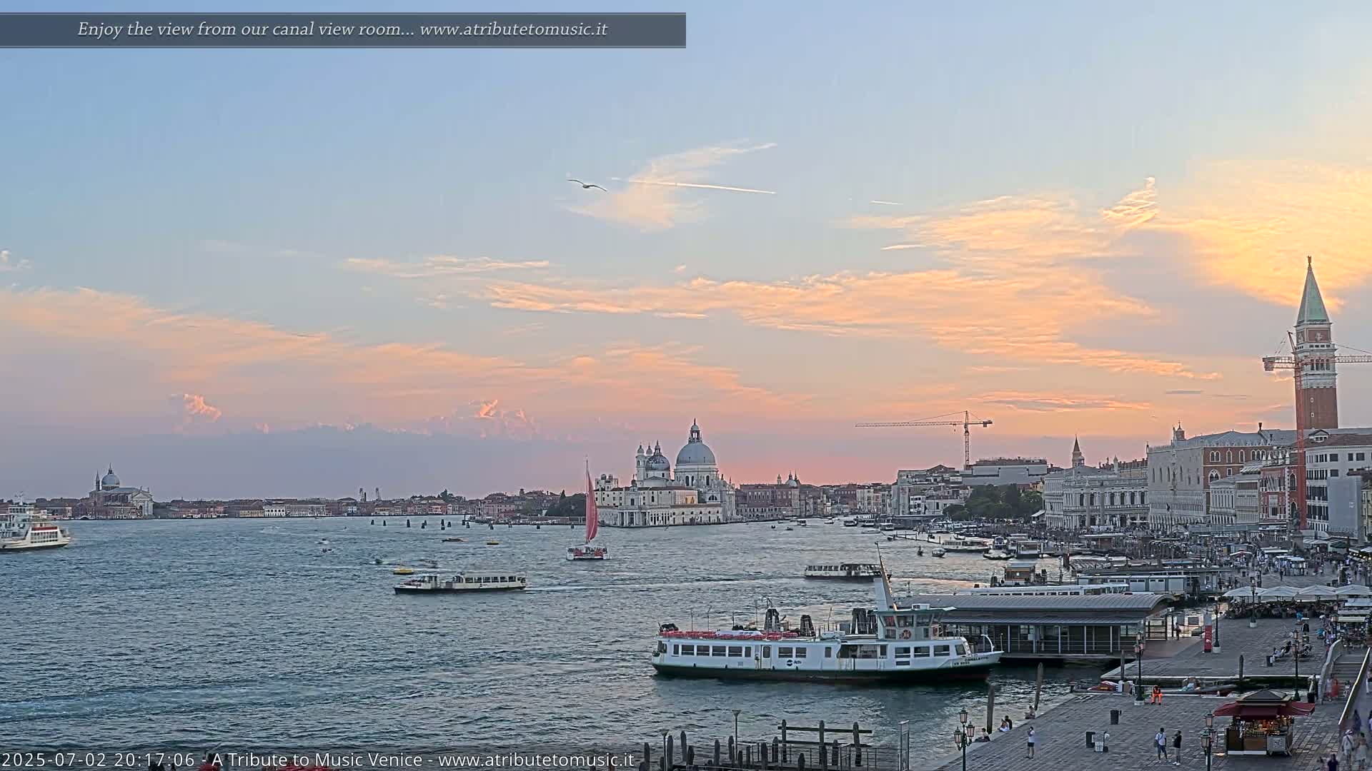 Venice City Live Cam from St. Mark's Basin - Venice, Veneto, Italy