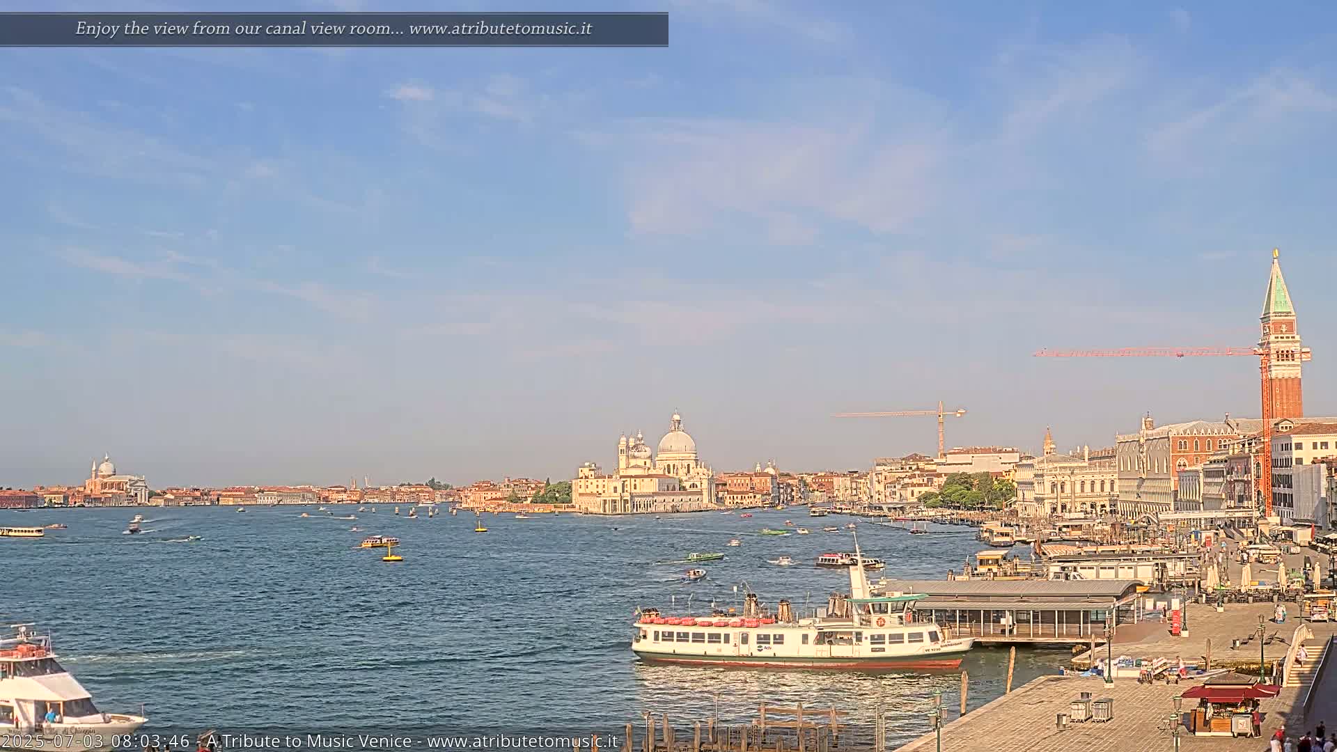 Venice City Live Cam from St. Mark's Basin - Venice, Veneto, Italy