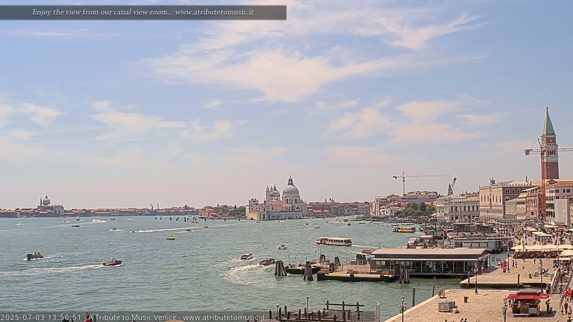 Venice City Live Cam from St. Mark's Basin - Venice, Veneto, Italy