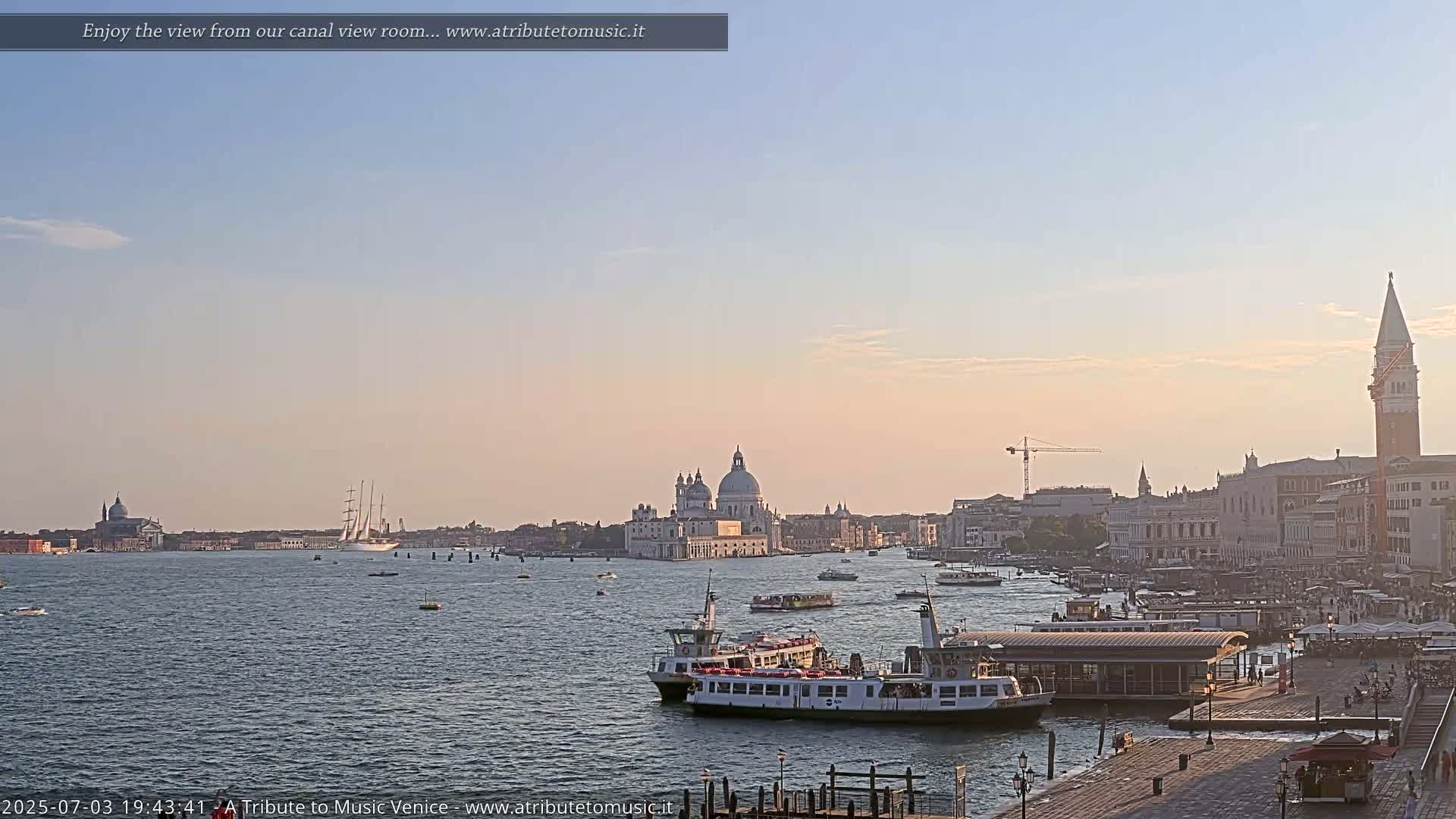 Venice City Live Cam from St. Mark's Basin - Venice, Veneto, Italy