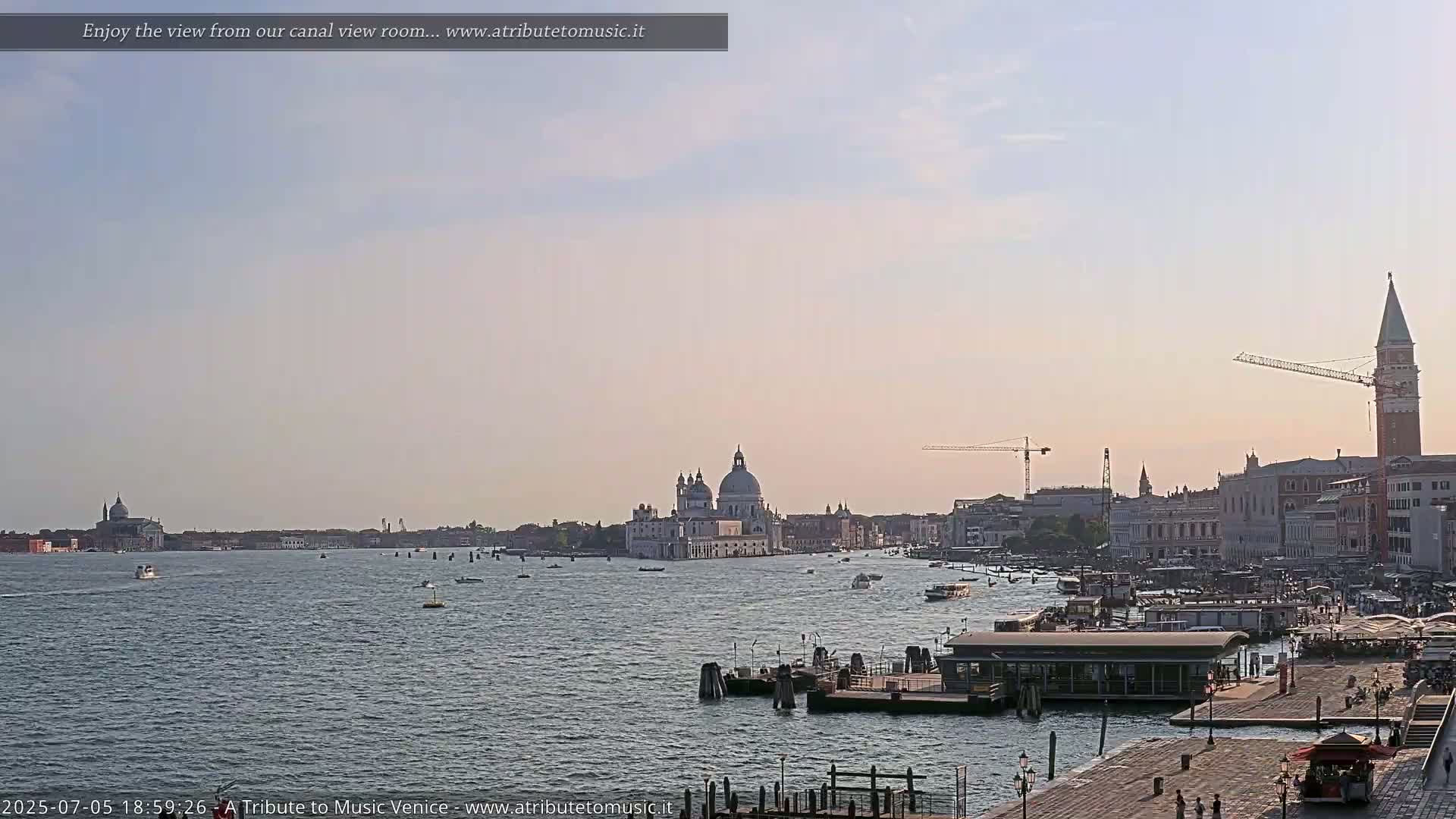 Venice City Live Cam from St. Mark's Basin - Venice, Veneto, Italy