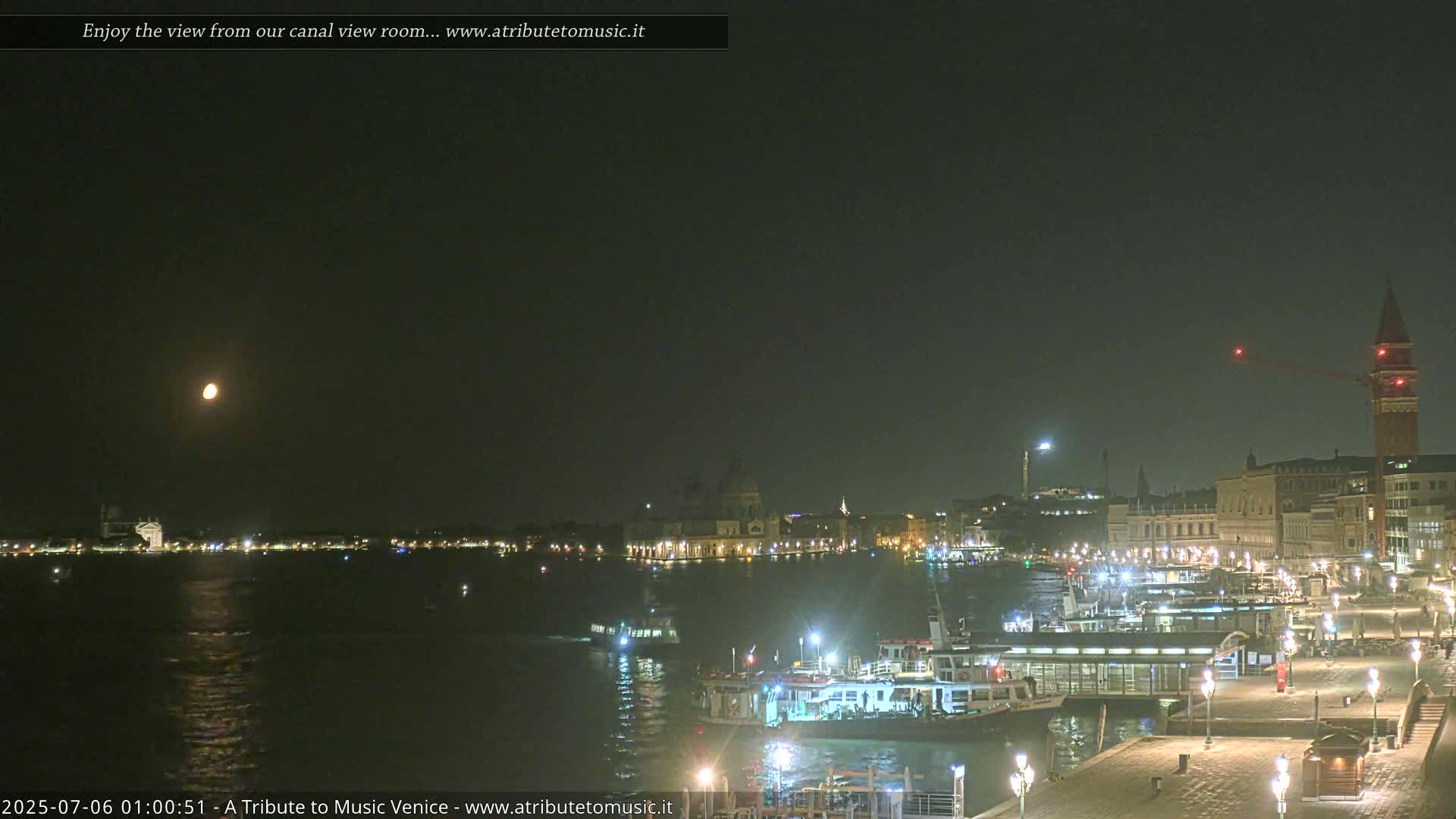Venice City Live Cam from St. Mark's Basin - Venice, Veneto, Italy
