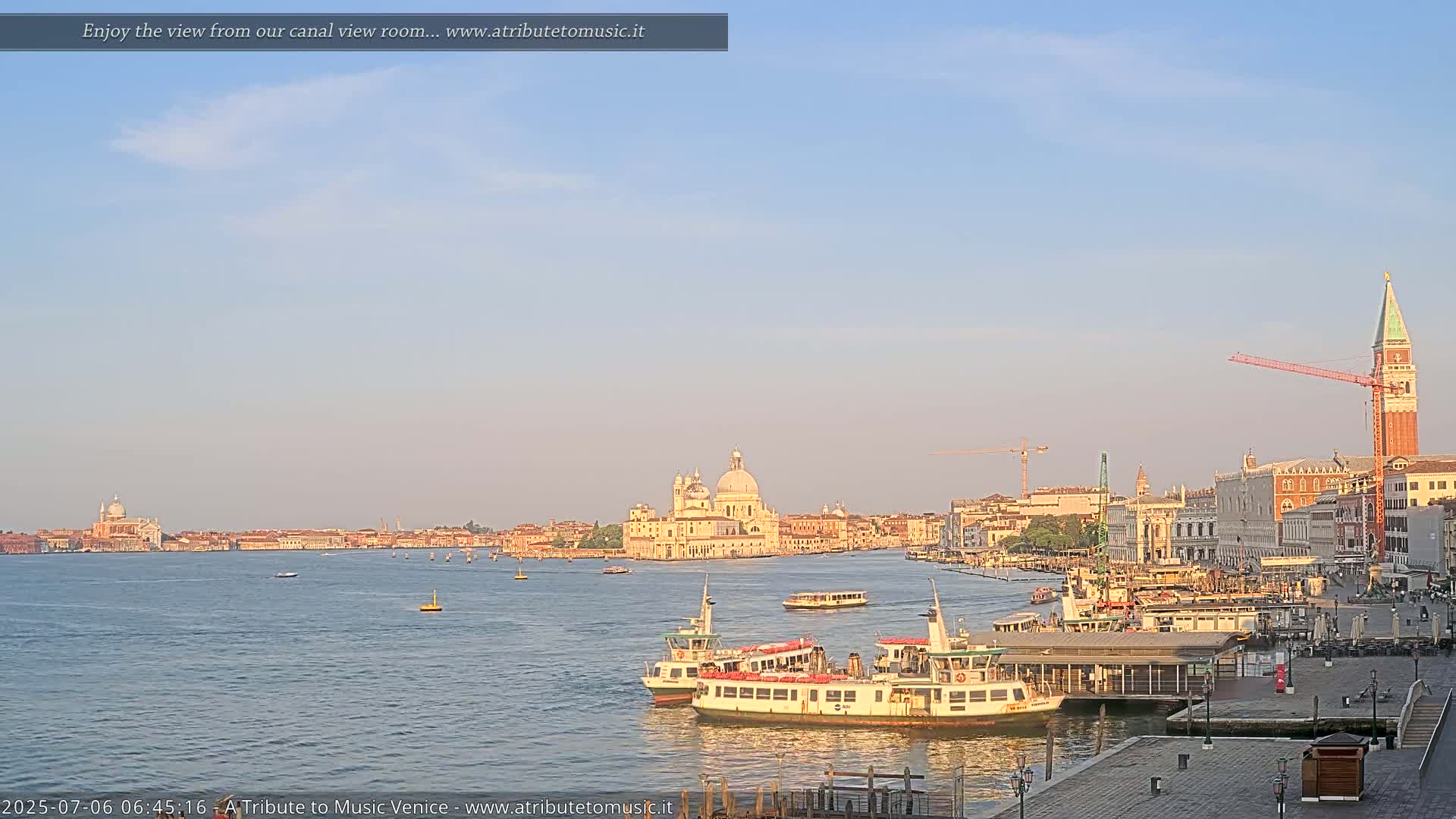 Venice City Live Cam from St. Mark's Basin - Venice, Veneto, Italy