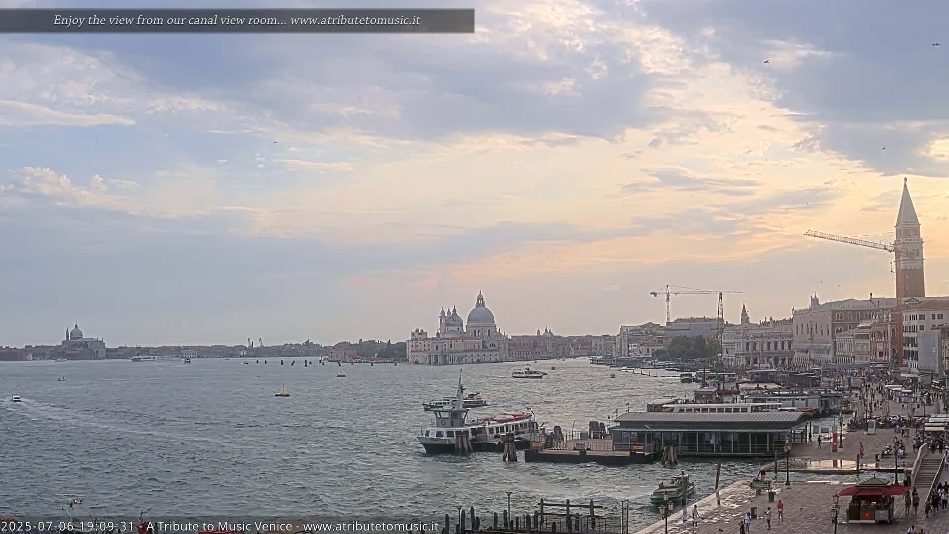 Venice City Live Cam from St. Mark's Basin - Venice, Veneto, Italy