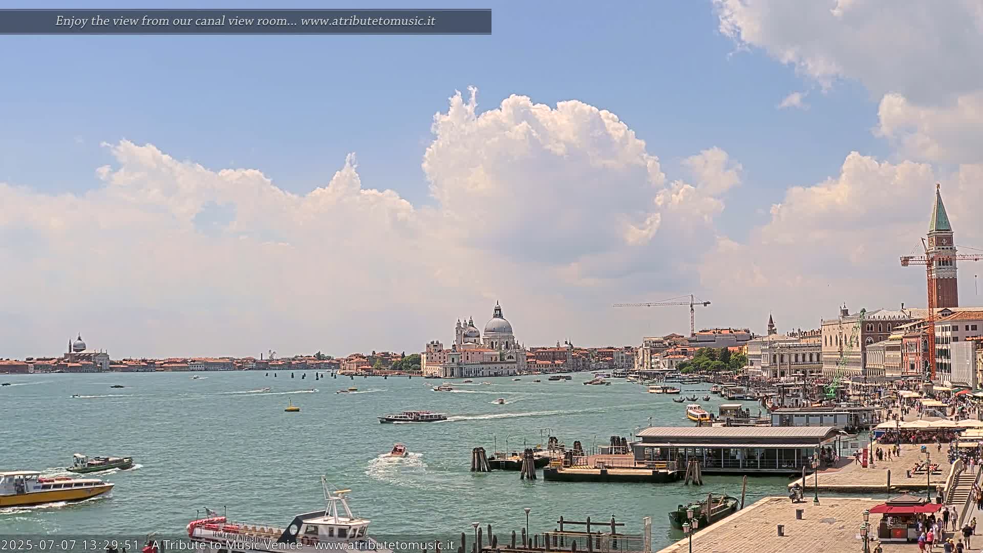 Venice City Live Cam from St. Mark's Basin - Venice, Veneto, Italy
