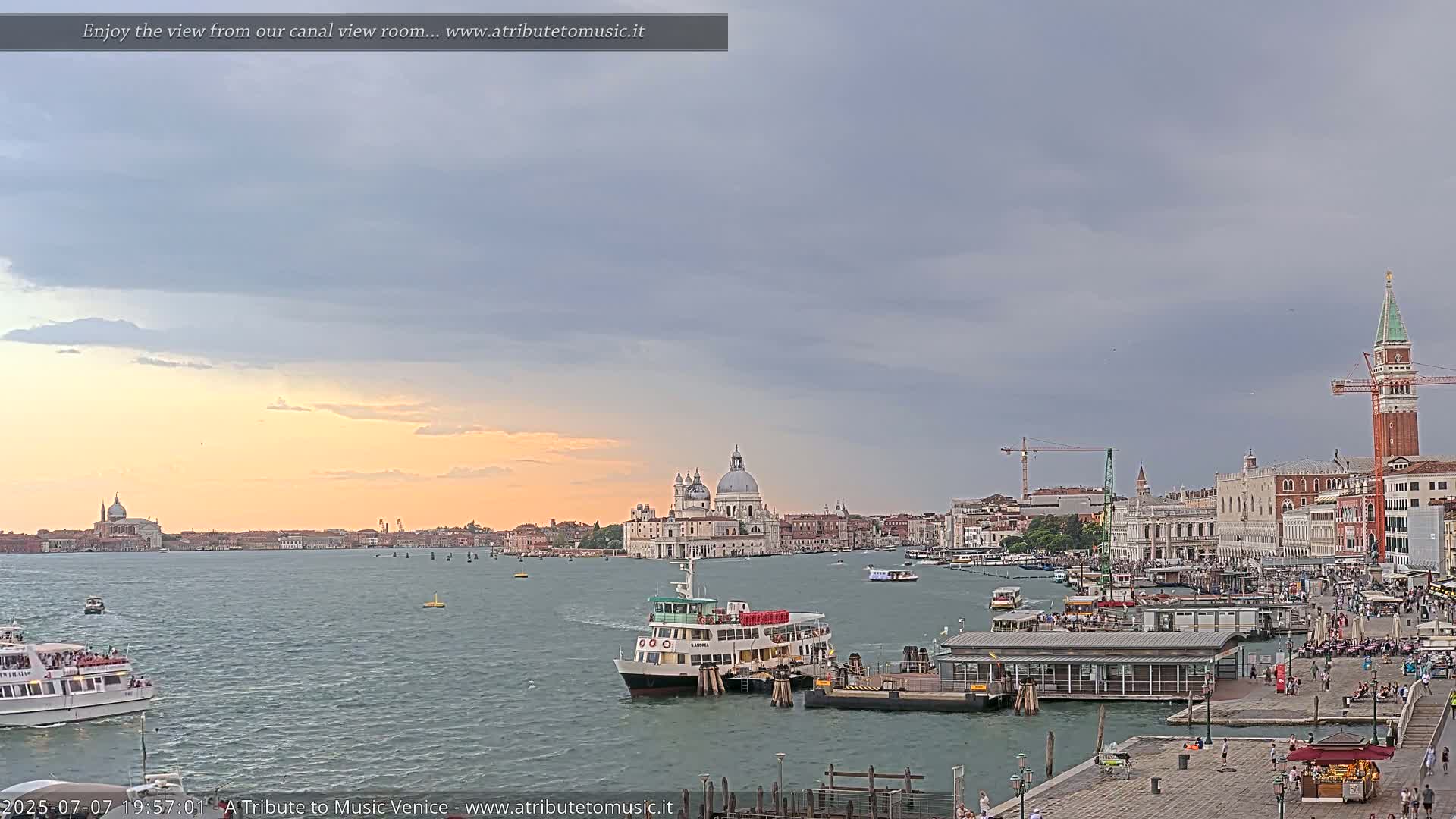 Venice City Live Cam from St. Mark's Basin - Venice, Veneto, Italy