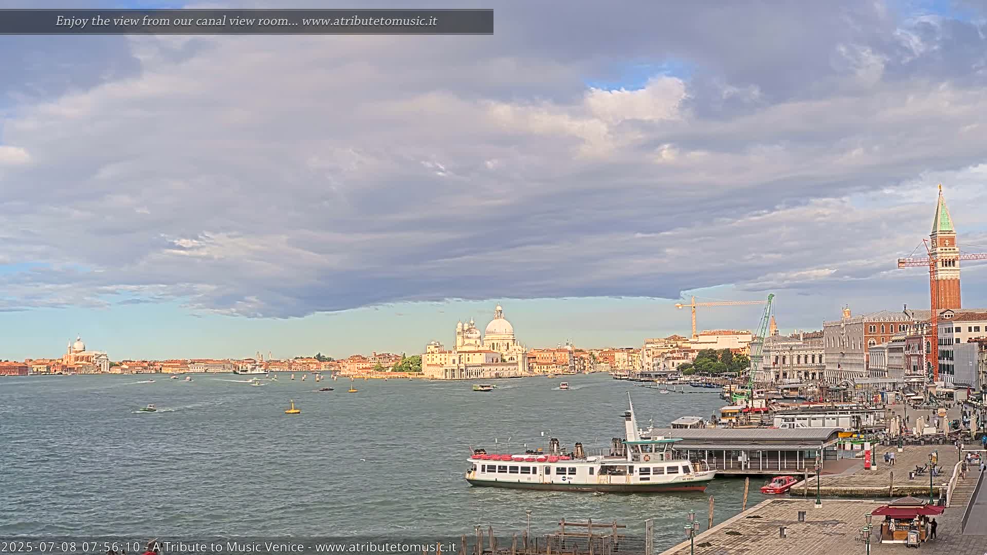 Venice City Live Cam from St. Mark's Basin - Venice, Veneto, Italy