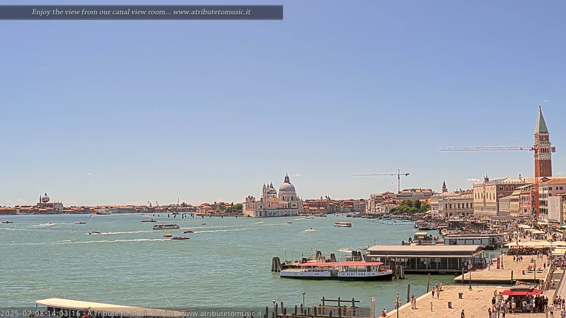 Venice City Live Cam from St. Mark's Basin - Venice, Veneto, Italy