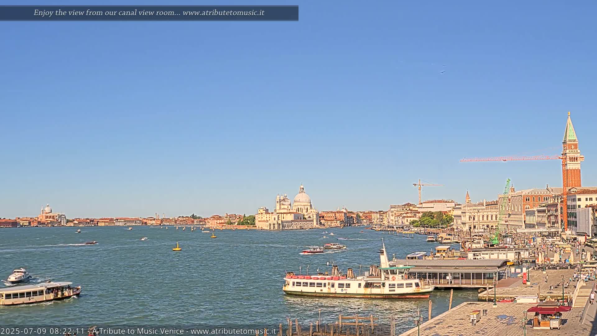 Venice City Live Cam from St. Mark's Basin - Venice, Veneto, Italy