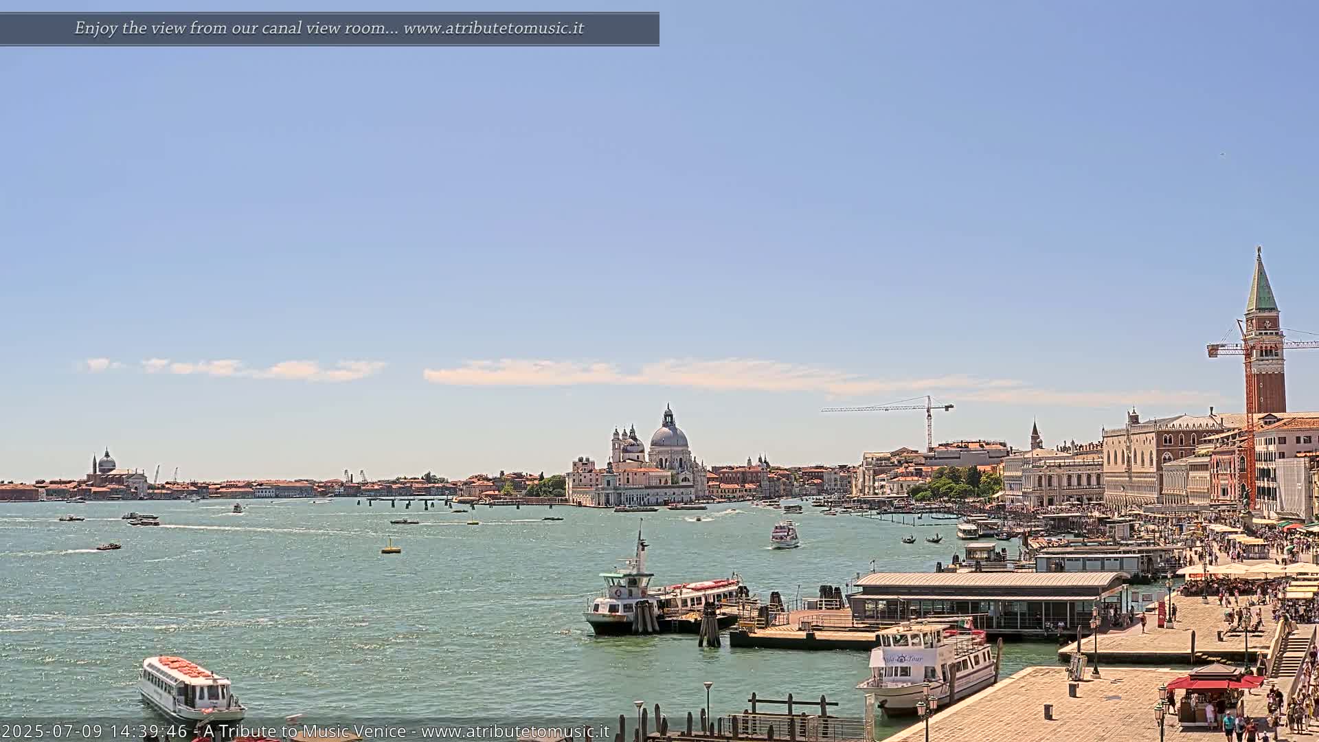 Venice City Live Cam from St. Mark's Basin - Venice, Veneto, Italy