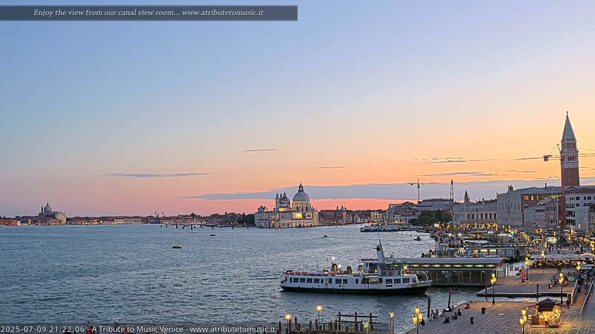 Venice City Live Cam from St. Mark's Basin - Venice, Veneto, Italy