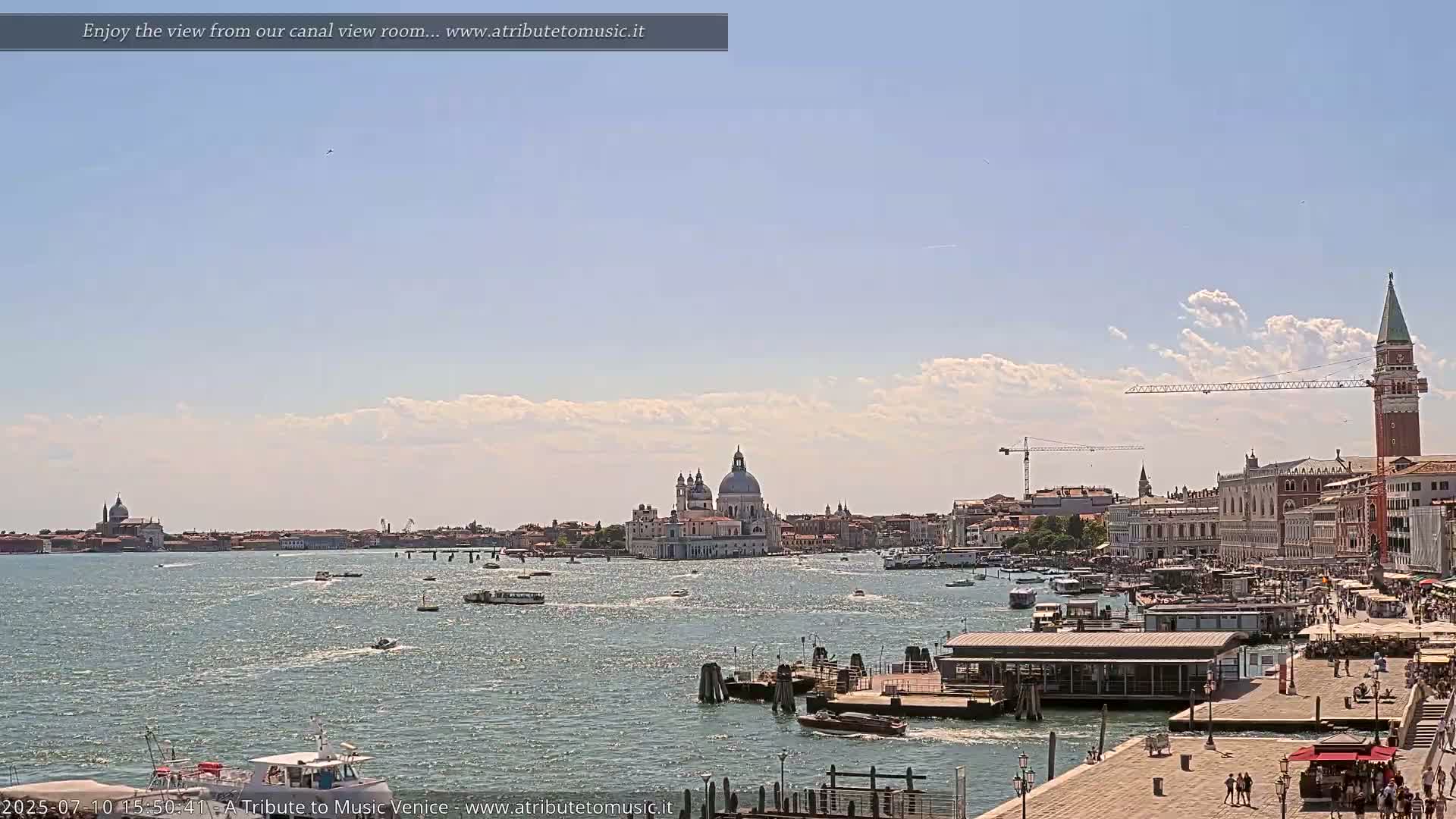 Venice City Live Cam from St. Mark's Basin - Venice, Veneto, Italy