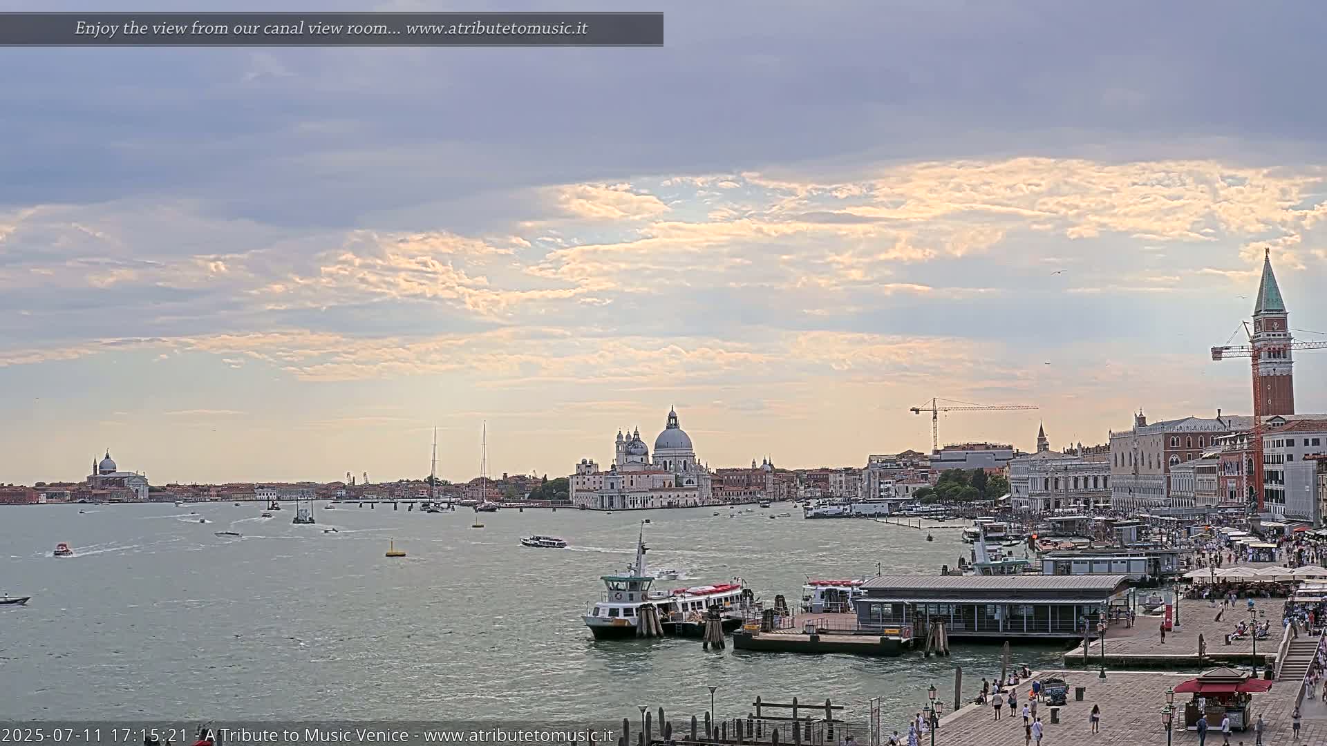 Venice City Live Cam from St. Mark's Basin - Venice, Veneto, Italy