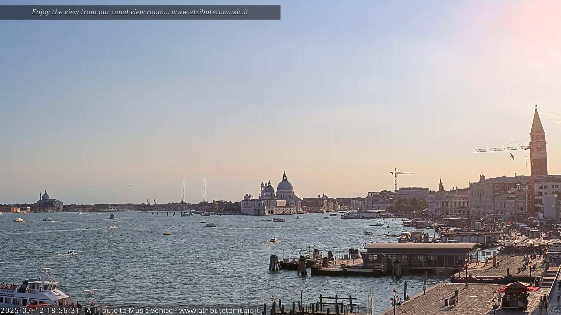 Venice City Live Cam from St. Mark's Basin - Venice, Veneto, Italy