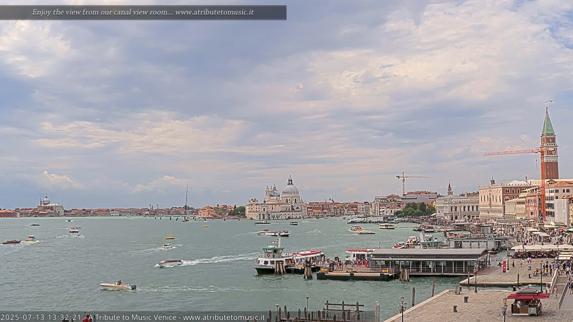 Venice City Live Cam from St. Mark's Basin - Venice, Veneto, Italy