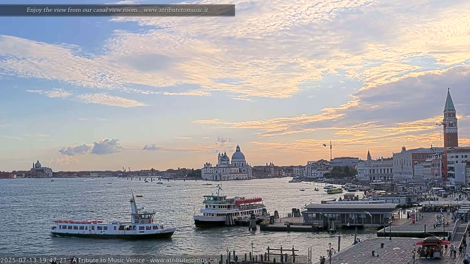 Venice City Live Cam from St. Mark's Basin - Venice, Veneto, Italy