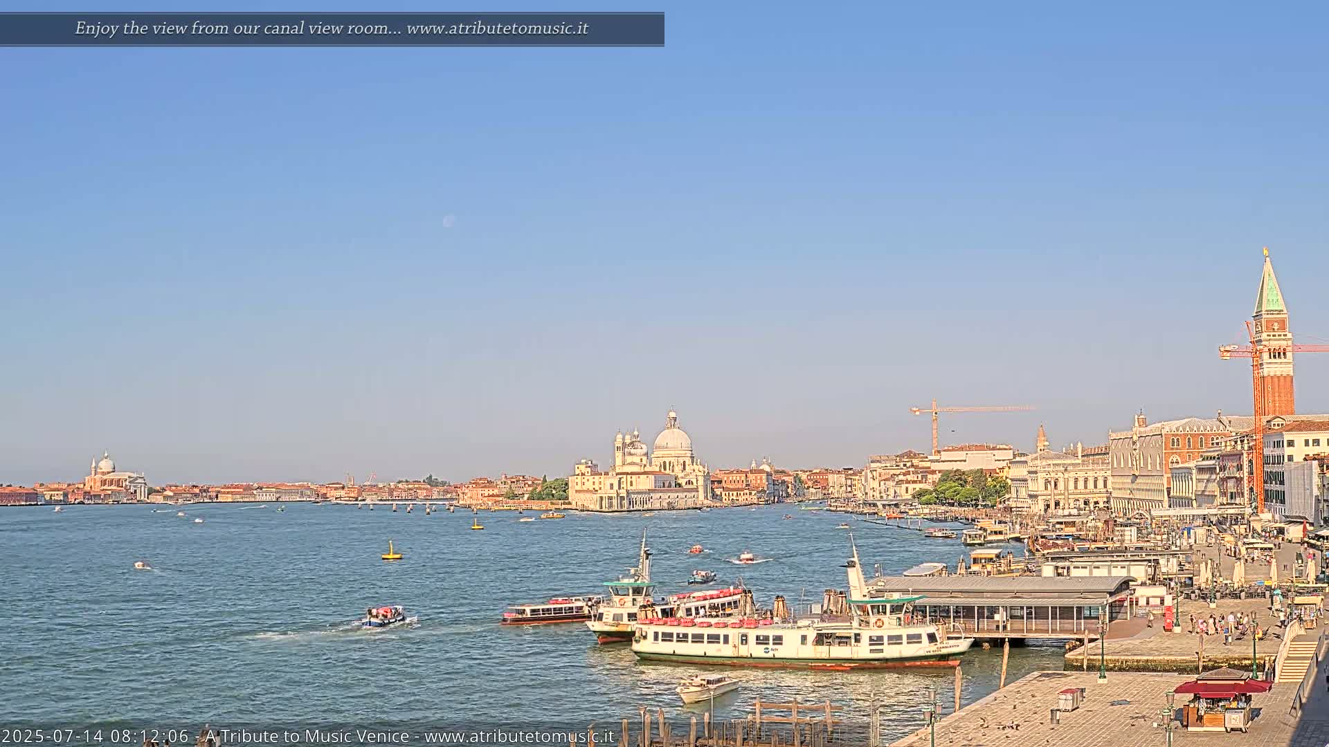 Venice City Live Cam from St. Mark's Basin - Venice, Veneto, Italy