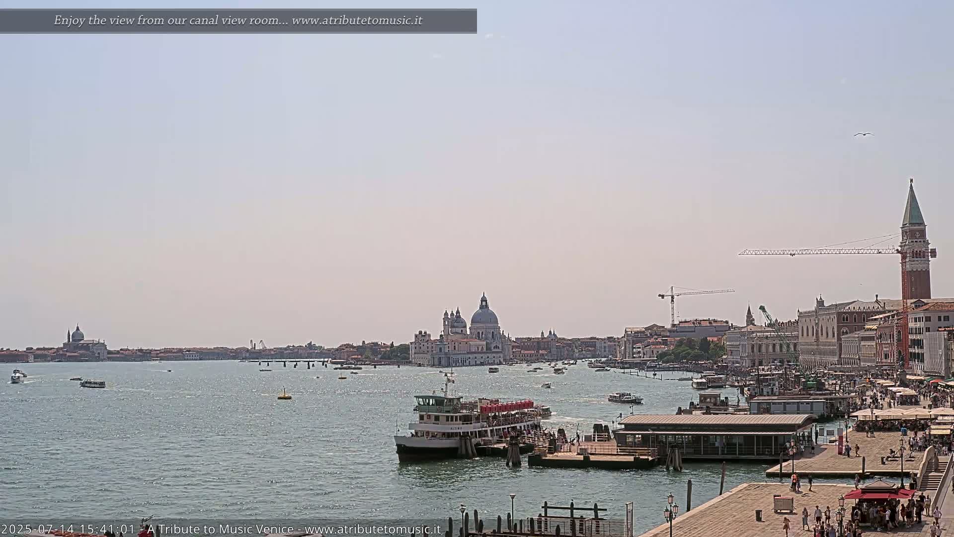 Venice City Live Cam from St. Mark's Basin - Venice, Veneto, Italy