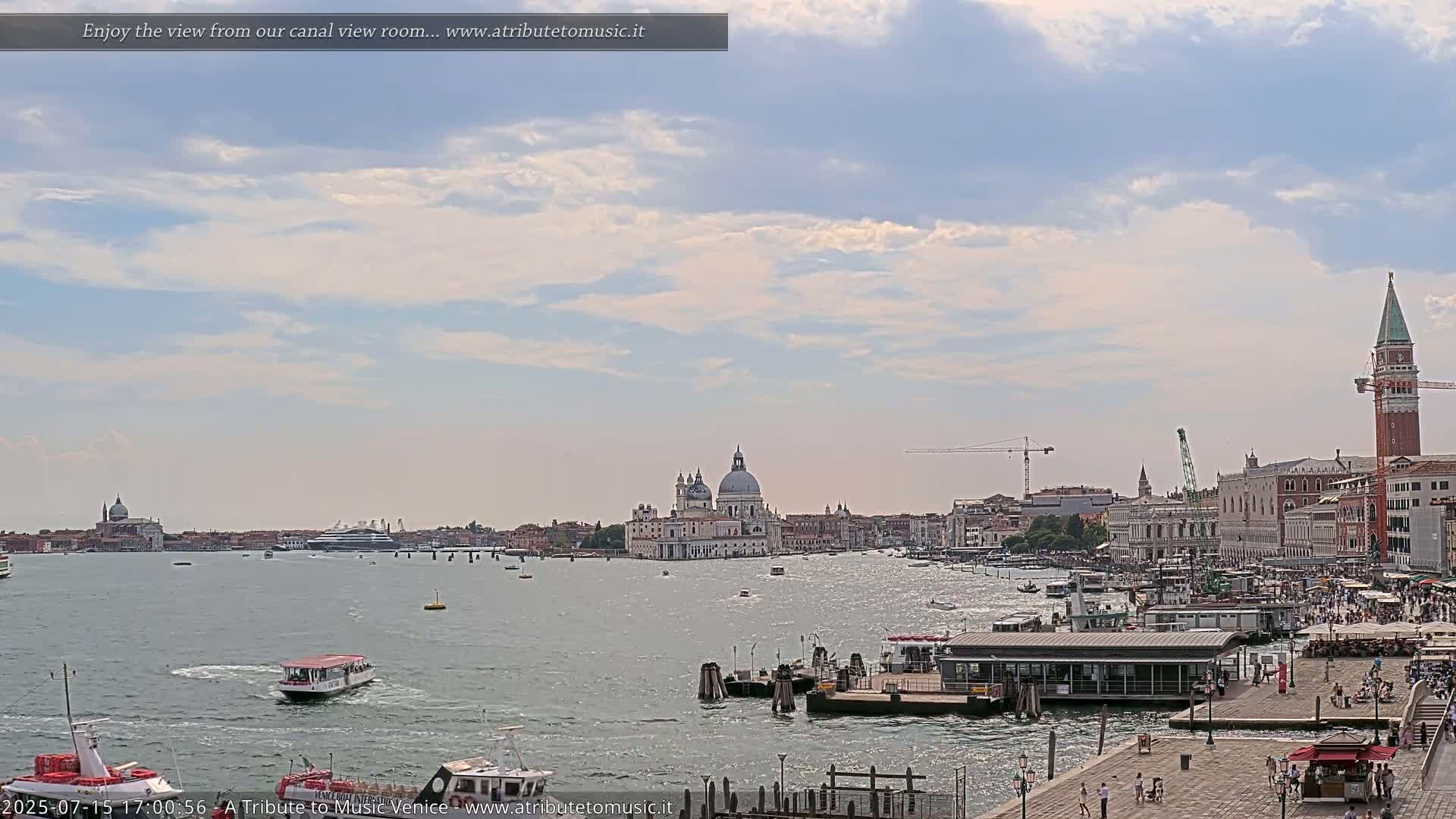 Venice City Live Cam from St. Mark's Basin - Venice, Veneto, Italy