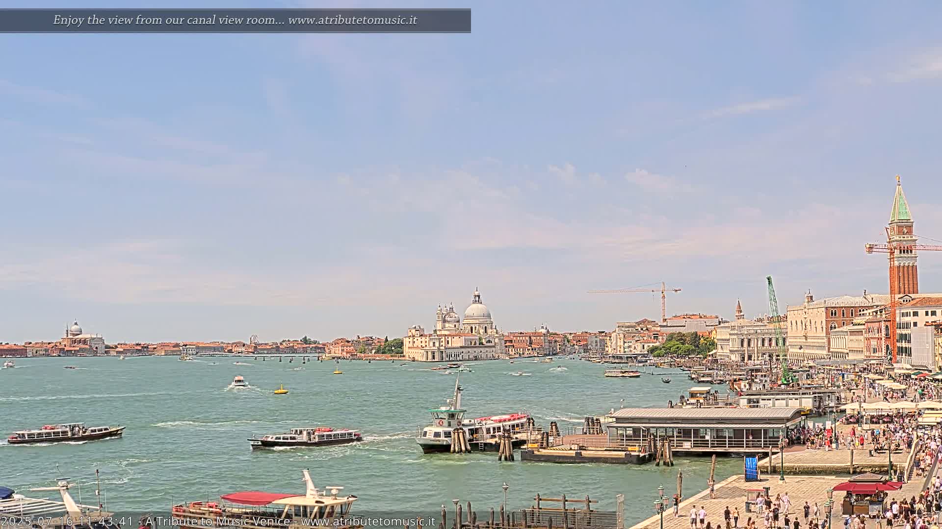 Venice City Live Cam from St. Mark's Basin - Venice, Veneto, Italy