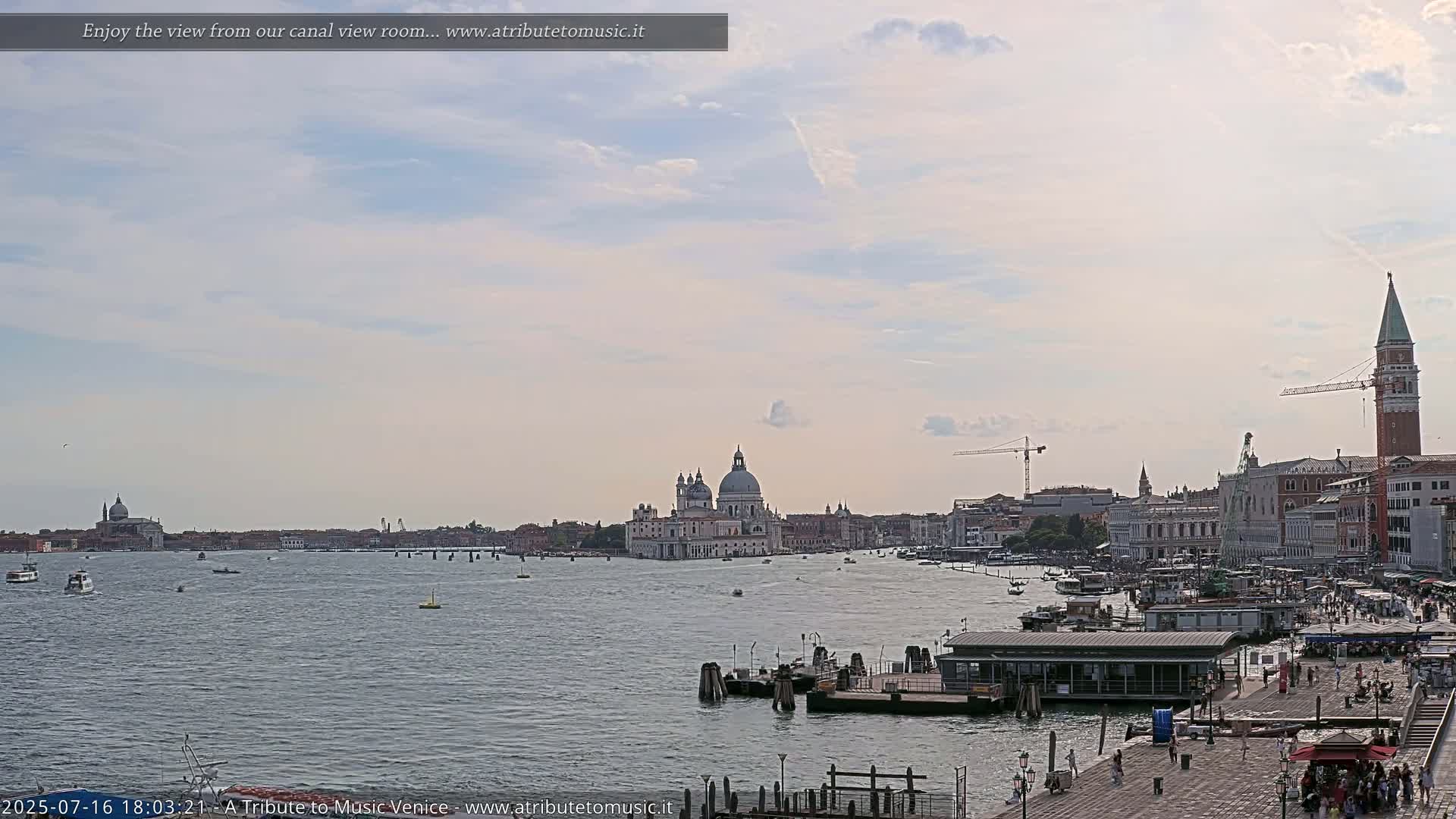 Venice City Live Cam from St. Mark's Basin - Venice, Veneto, Italy