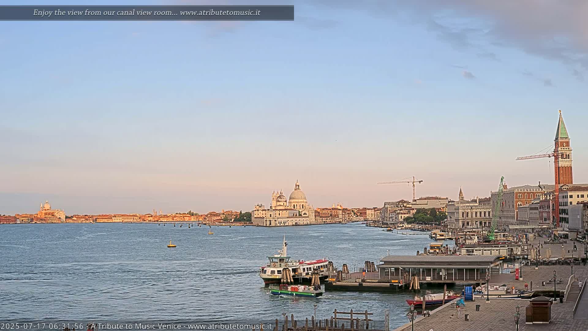 Venice City Live Cam from St. Mark's Basin - Venice, Veneto, Italy