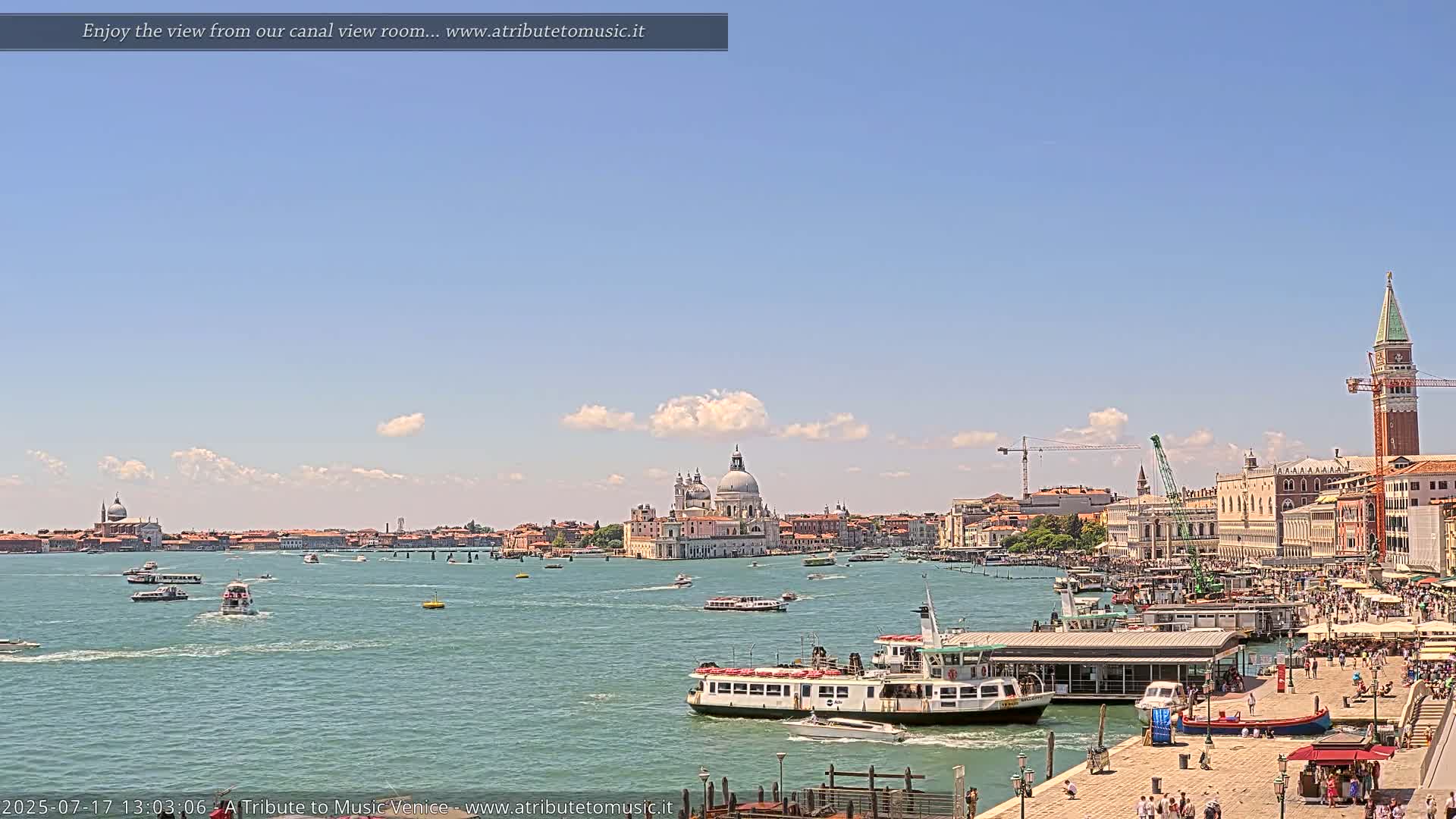 Venice City Live Cam from St. Mark's Basin - Venice, Veneto, Italy