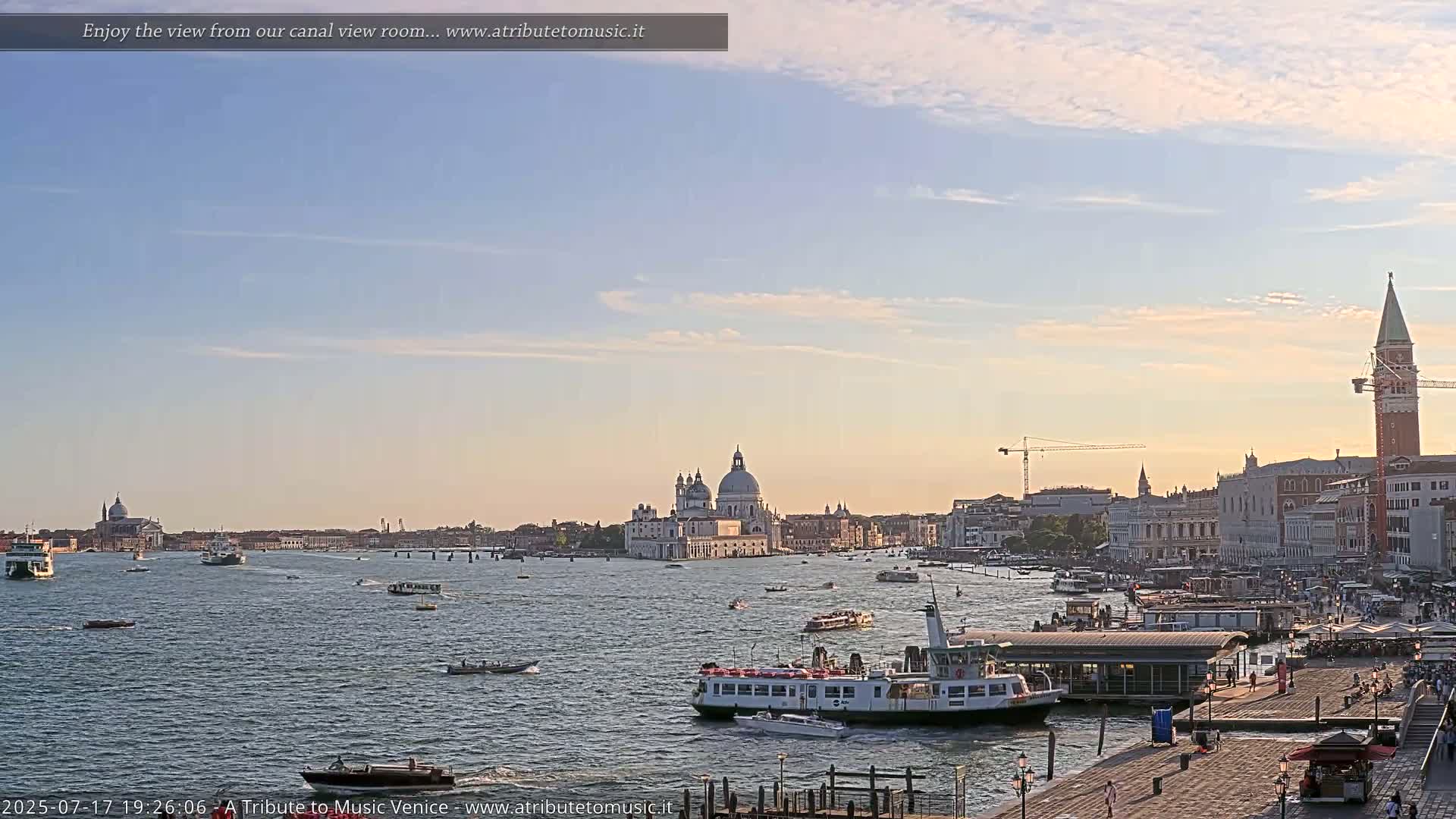 Venice City Live Cam from St. Mark's Basin - Venice, Veneto, Italy