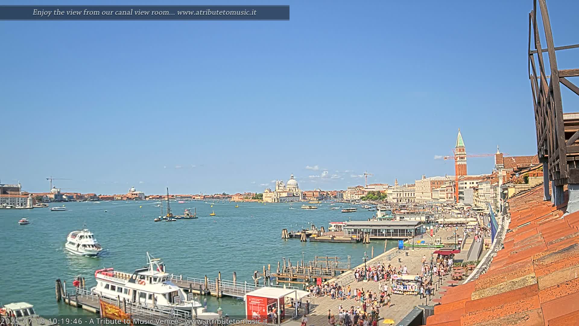 Venice City Live Cam from St. Mark's Basin - Venice, Veneto, Italy