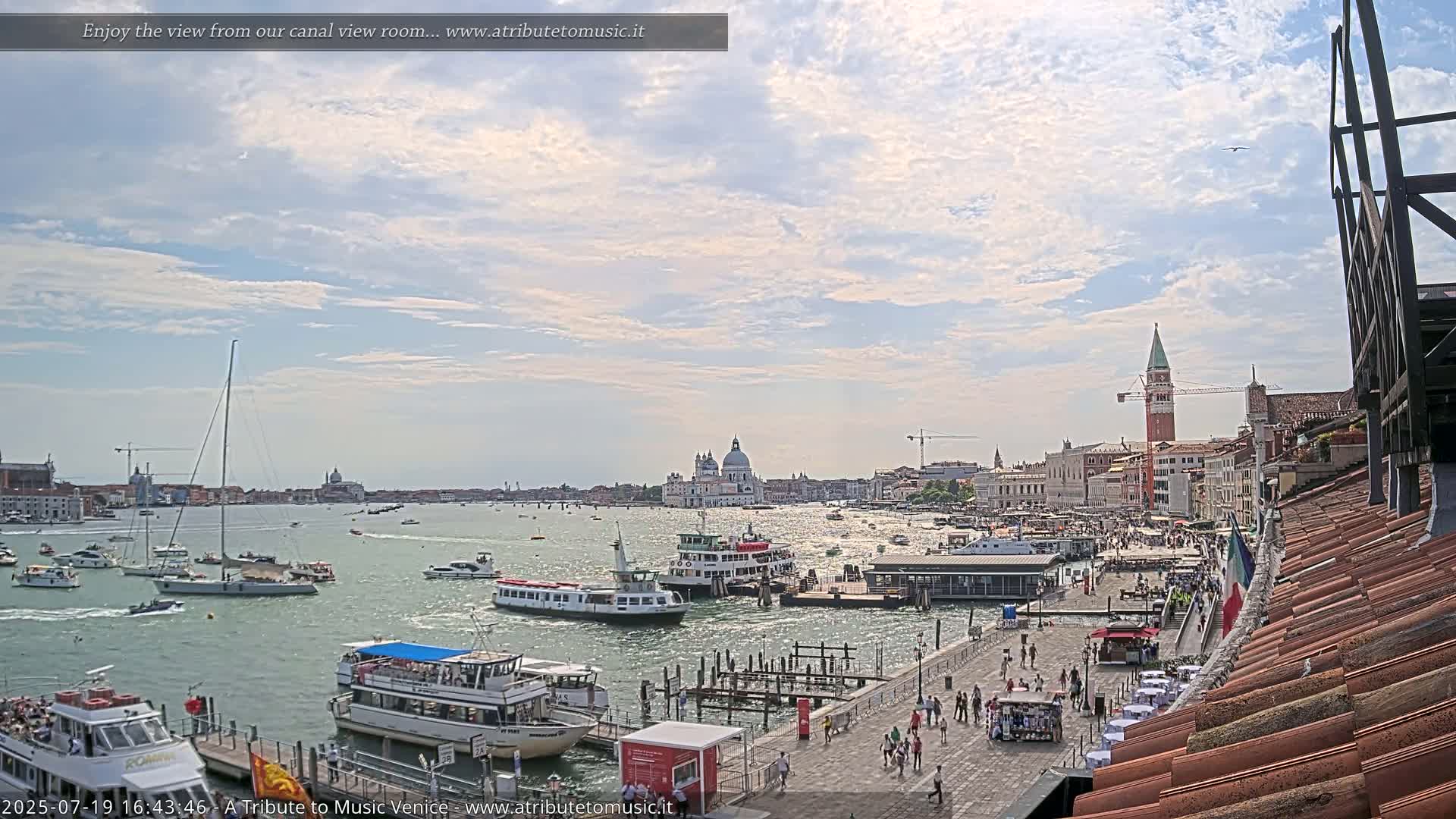 Venice City Live Cam from St. Mark's Basin - Venice, Veneto, Italy