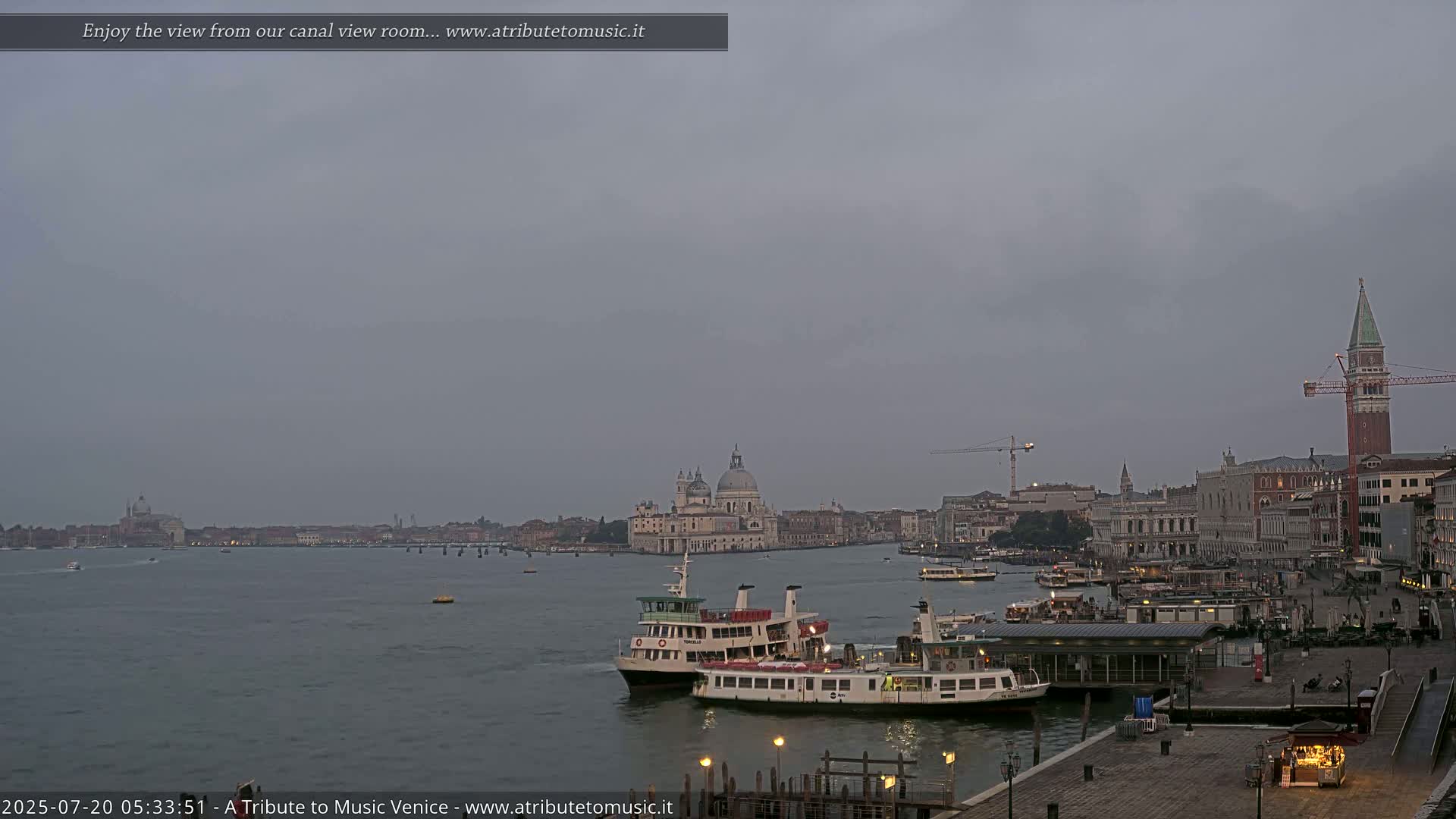 Venice City Live Cam from St. Mark's Basin - Venice, Veneto, Italy