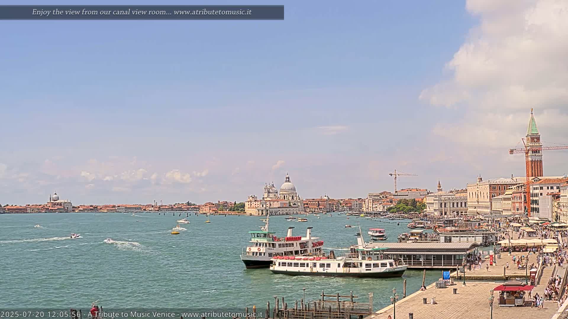Venice City Live Cam from St. Mark's Basin - Venice, Veneto, Italy