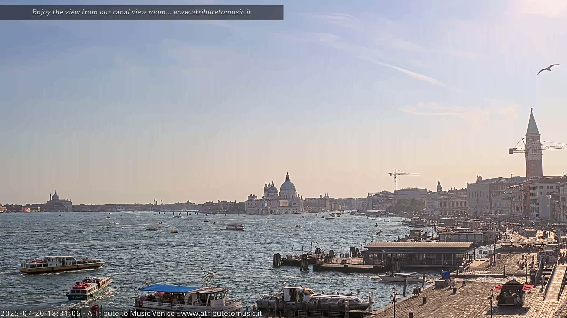 Venice City Live Cam from St. Mark's Basin - Venice, Veneto, Italy