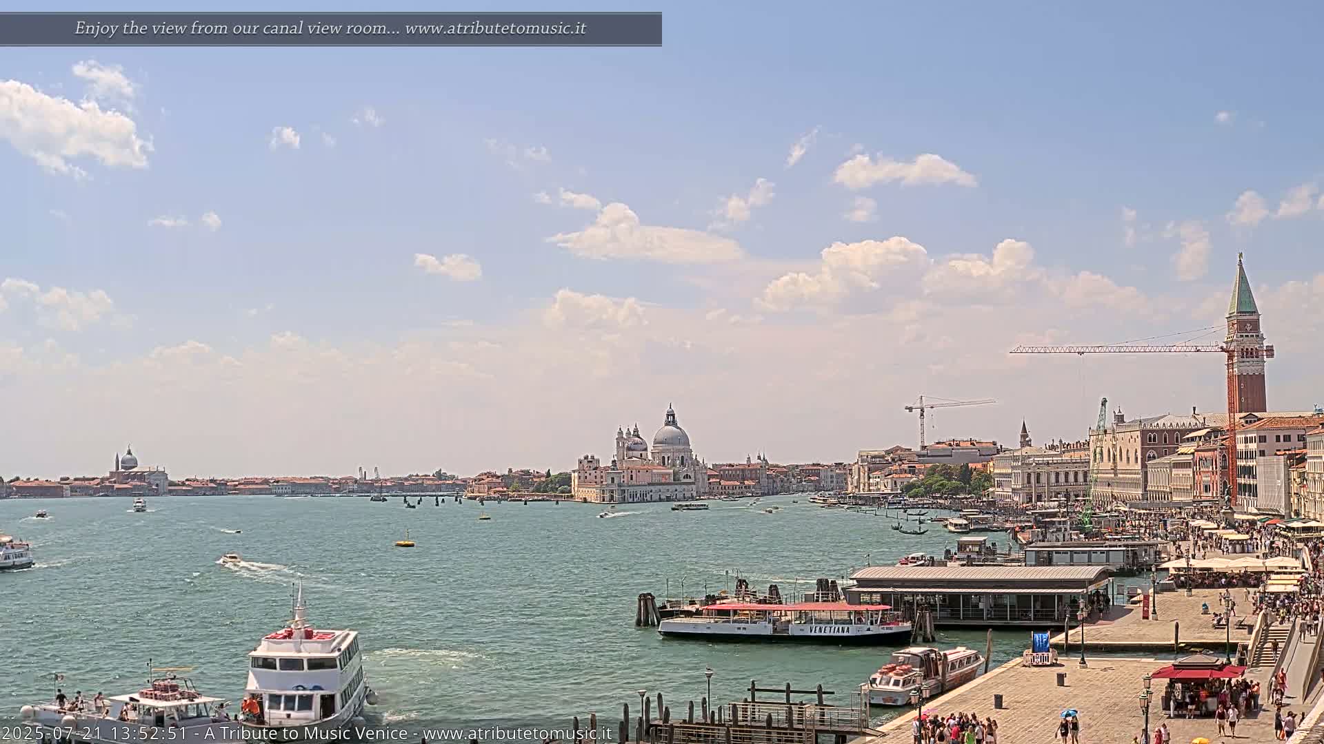 Venice City Live Cam from St. Mark's Basin - Venice, Veneto, Italy