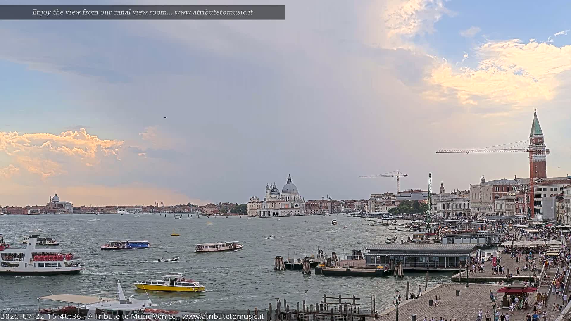 Venice City Live Cam from St. Mark's Basin - Venice, Veneto, Italy