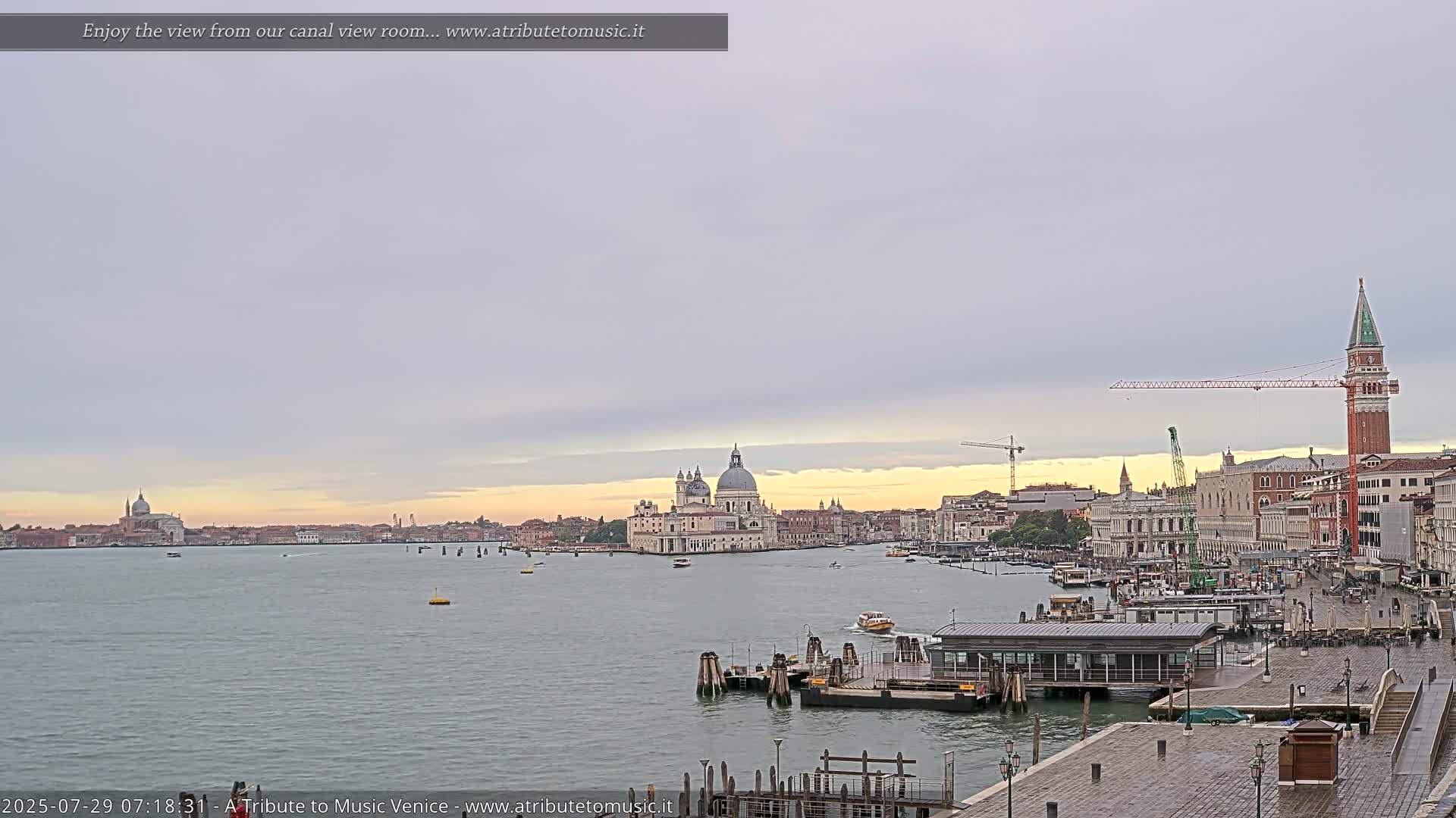 Venice City Live Cam from St. Mark's Basin - Venice, Veneto, Italy