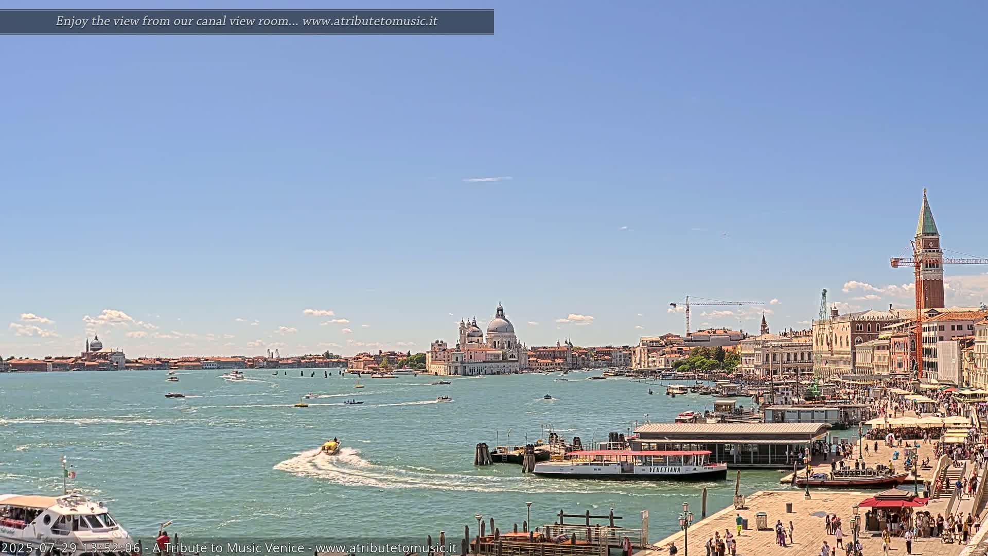 Venice City Live Cam from St. Mark's Basin - Venice, Veneto, Italy