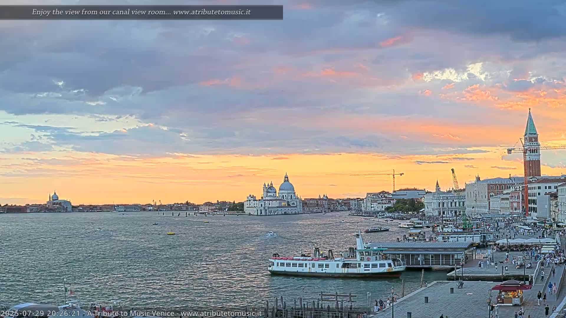 Venice City Live Cam from St. Mark's Basin - Venice, Veneto, Italy